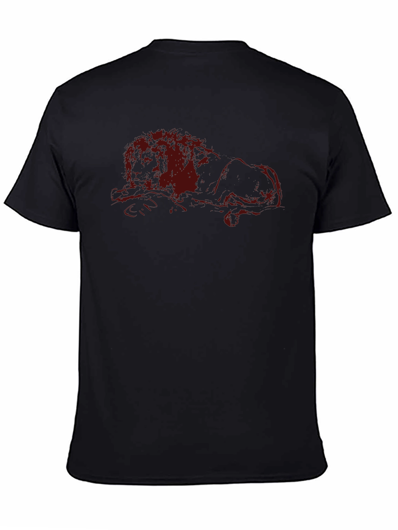 Dark Red Skateboard Tee - Classic Cool