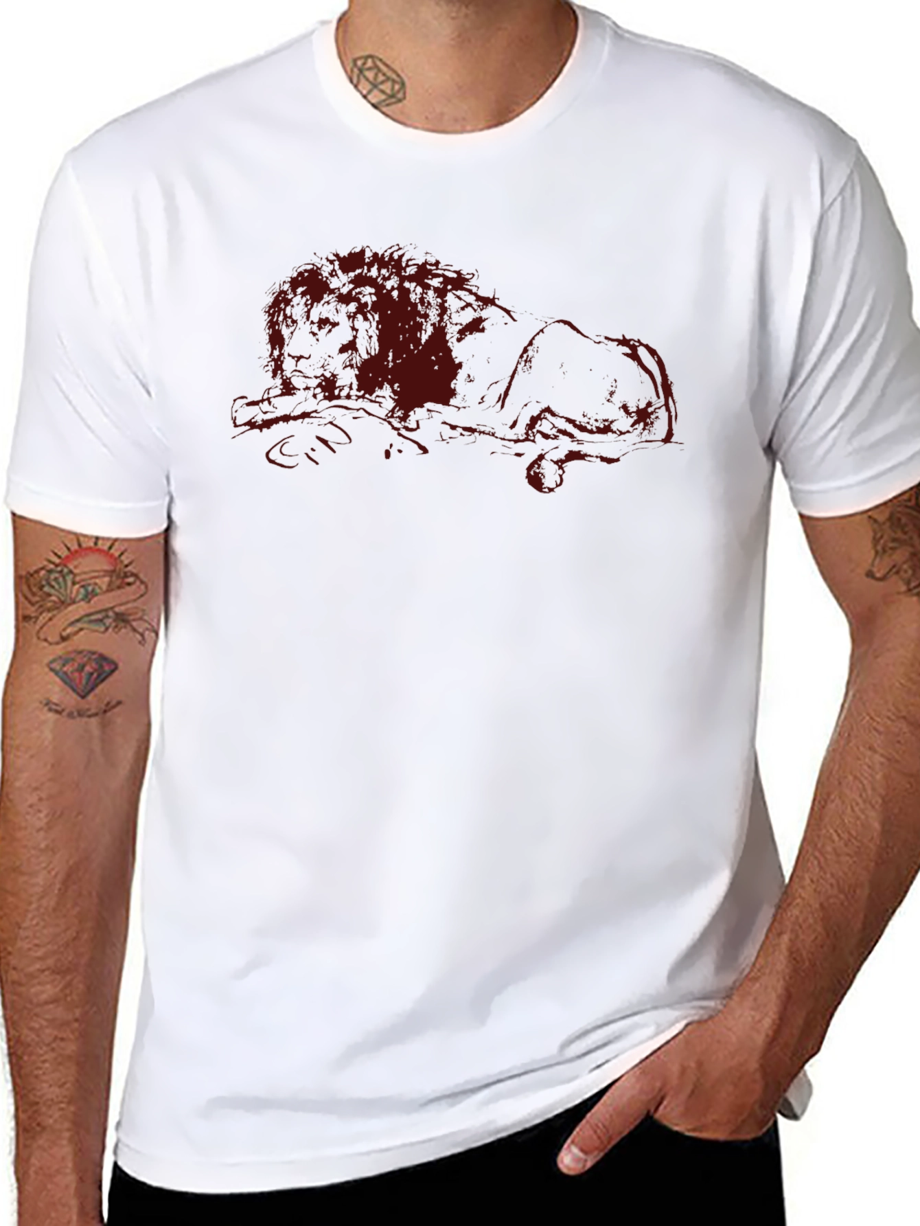 Dark Red Skateboard Tee - Classic Cool
