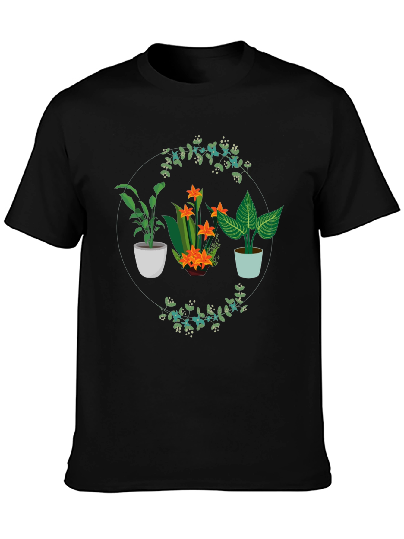 Plant Lover Graphic Tee - Black Cotton Shirt