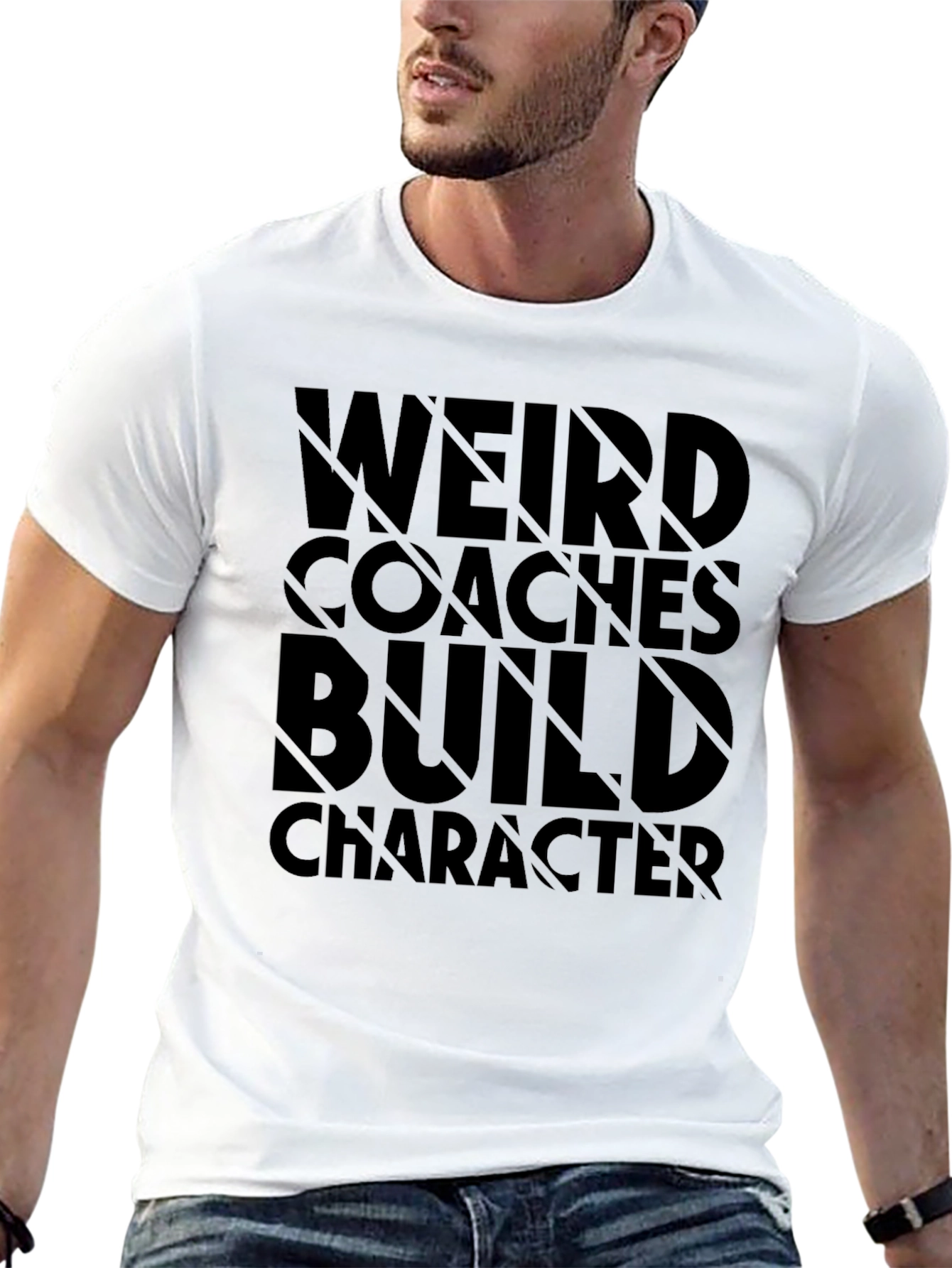 Weird Coaches Build Character Black T-Shirt