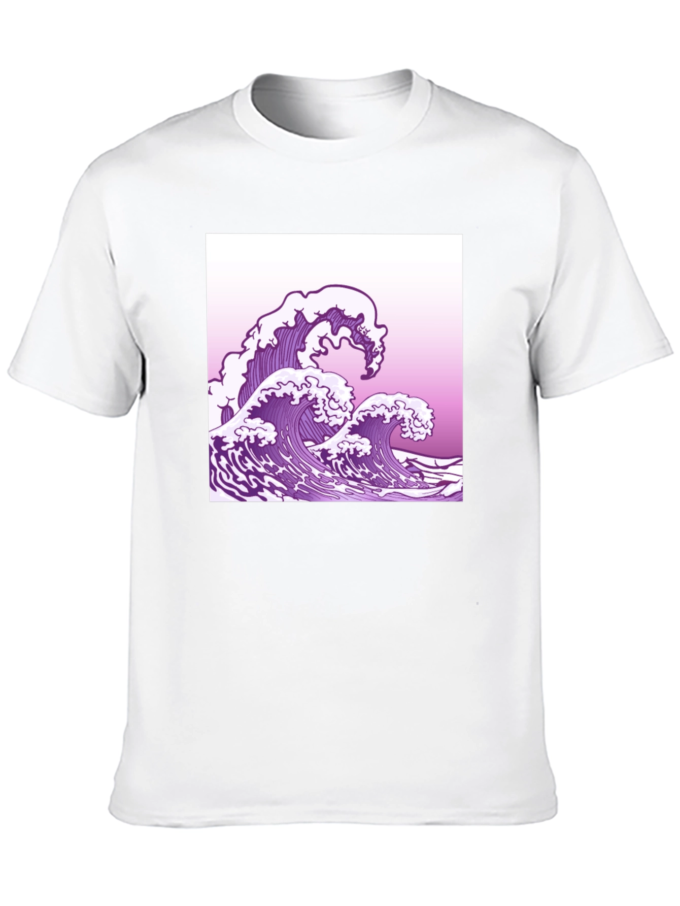 Wave Graphic Tee - Black Cotton T-Shirt