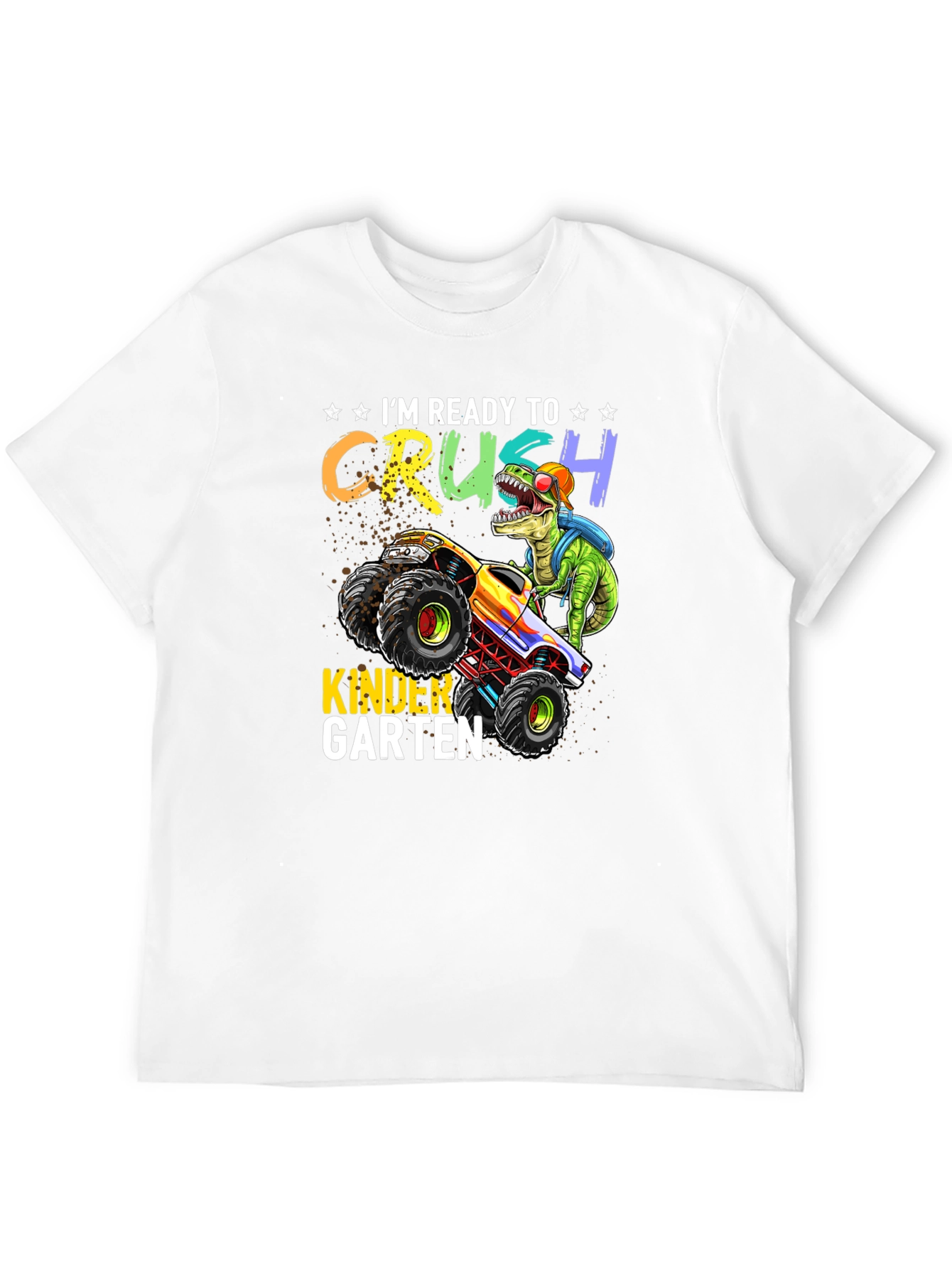 Ready to Crush Kindergarten Dinosaur Monster Truck T-Shirt