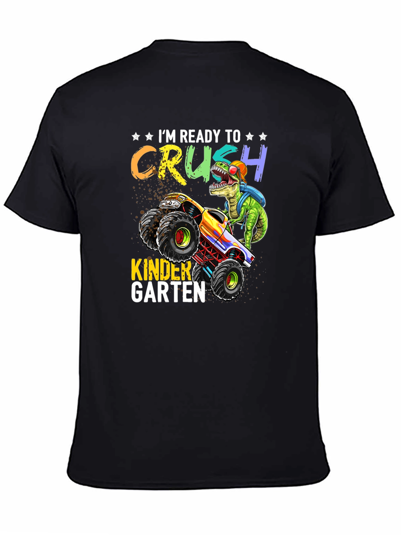 Ready to Crush Kindergarten Dinosaur Monster Truck T-Shirt