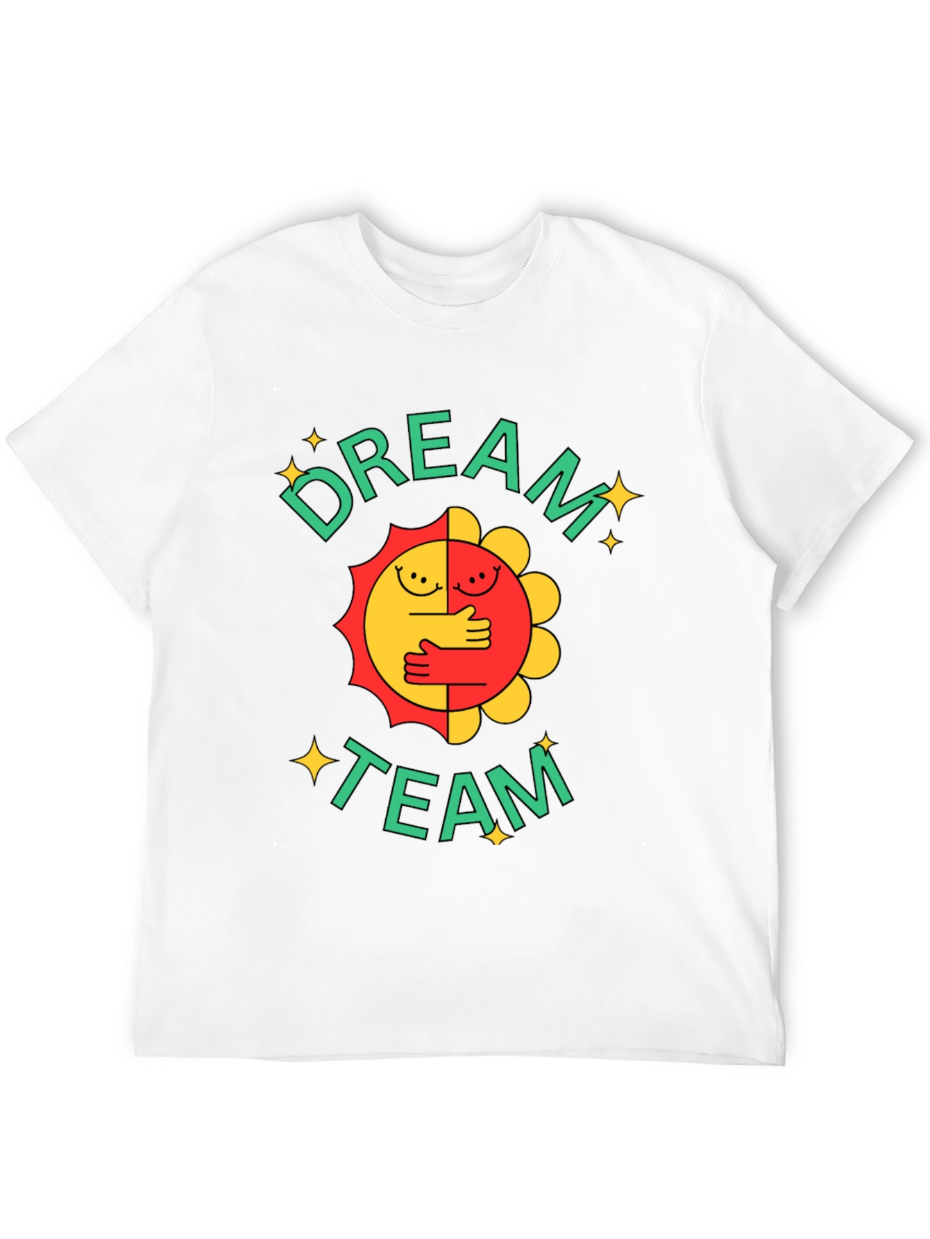 Dream Team Graphic Tee - Black Cotton Blend T-Shirt