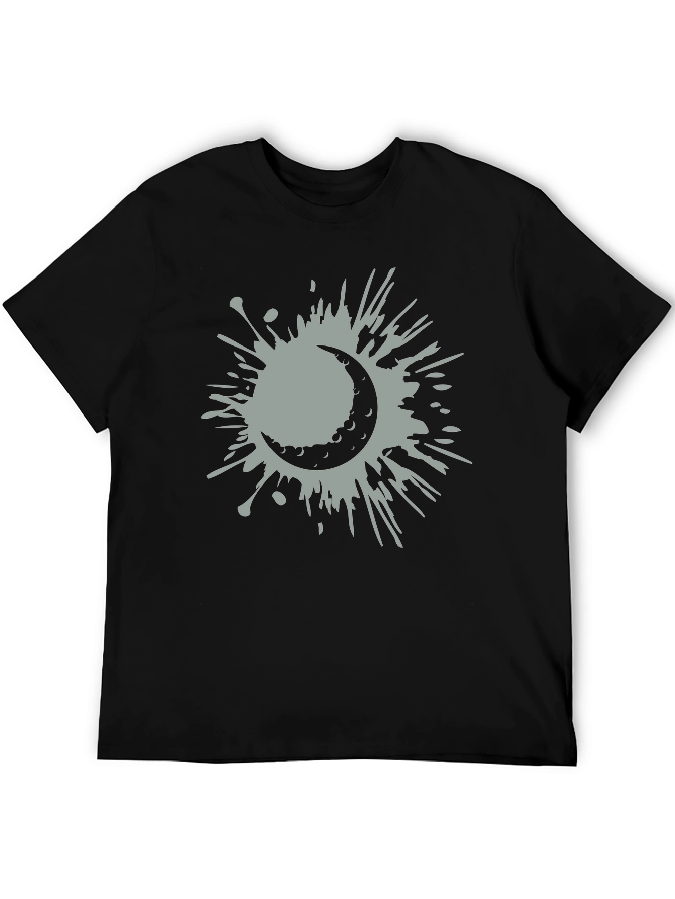 Crescent Moon Splatter Tee - Stylish Graphic T-Shirt