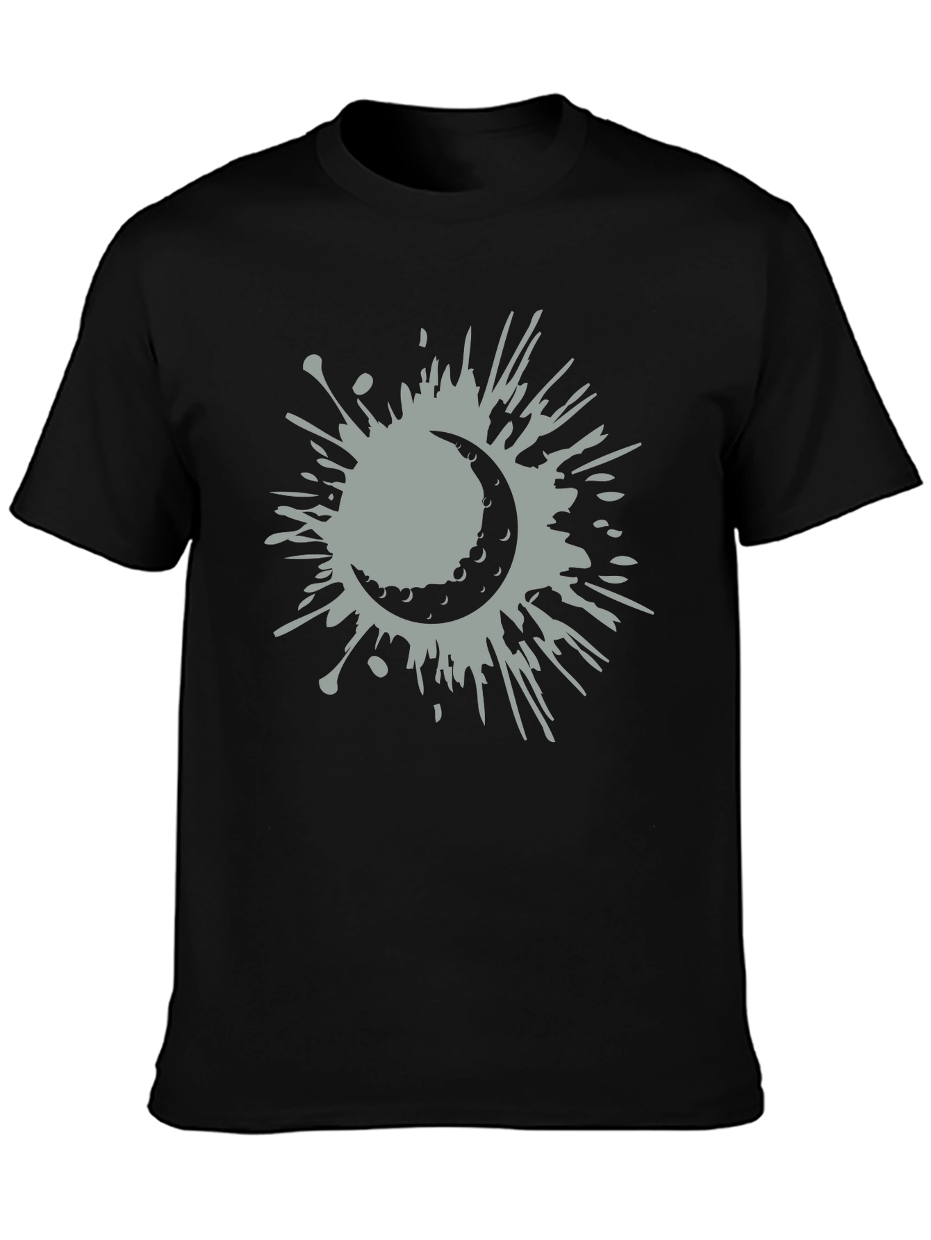 Crescent Moon Splatter Tee - Stylish Graphic T-Shirt