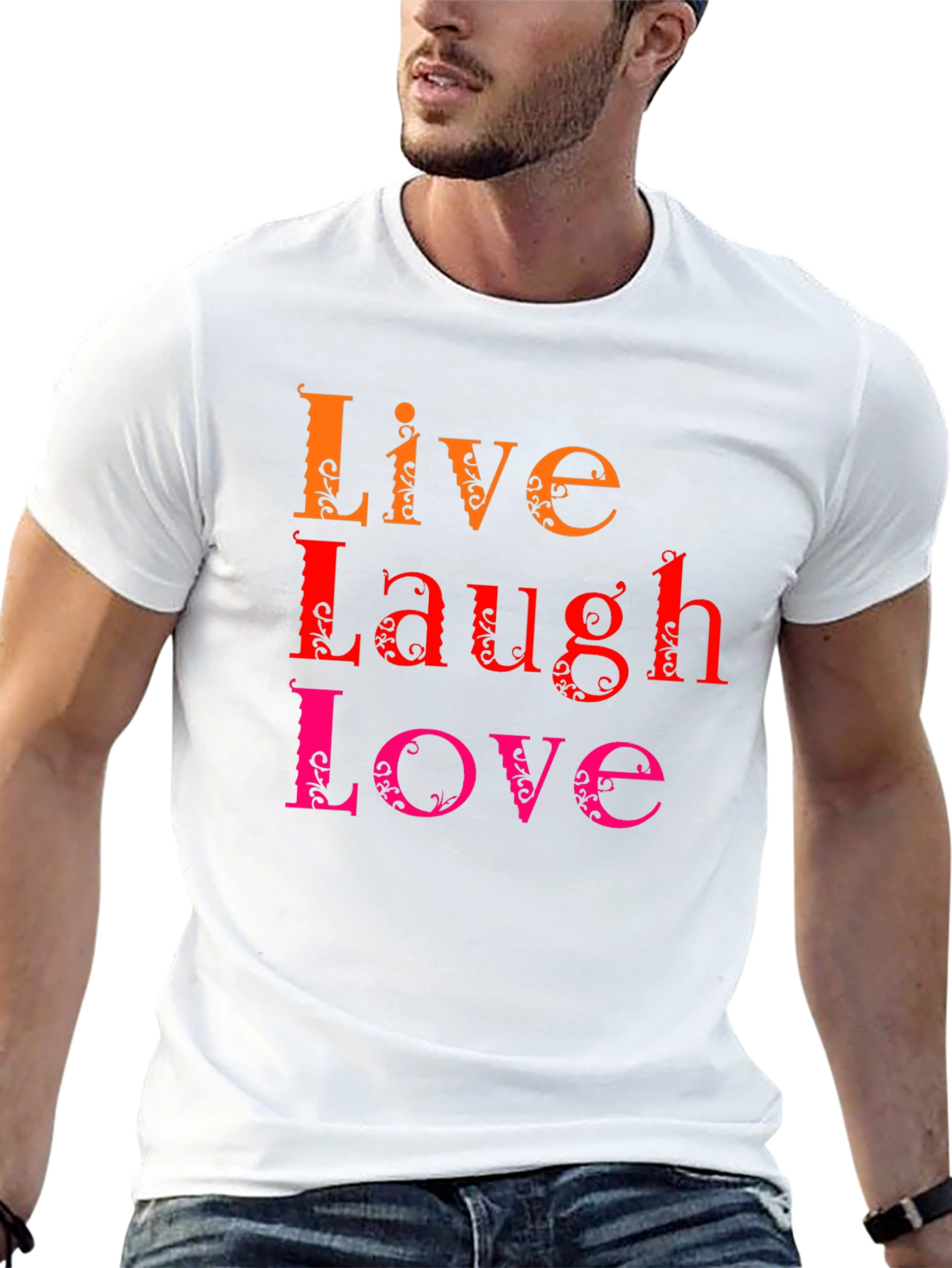Live Laugh Love Graphic Tee - Soft Cotton T-Shirt