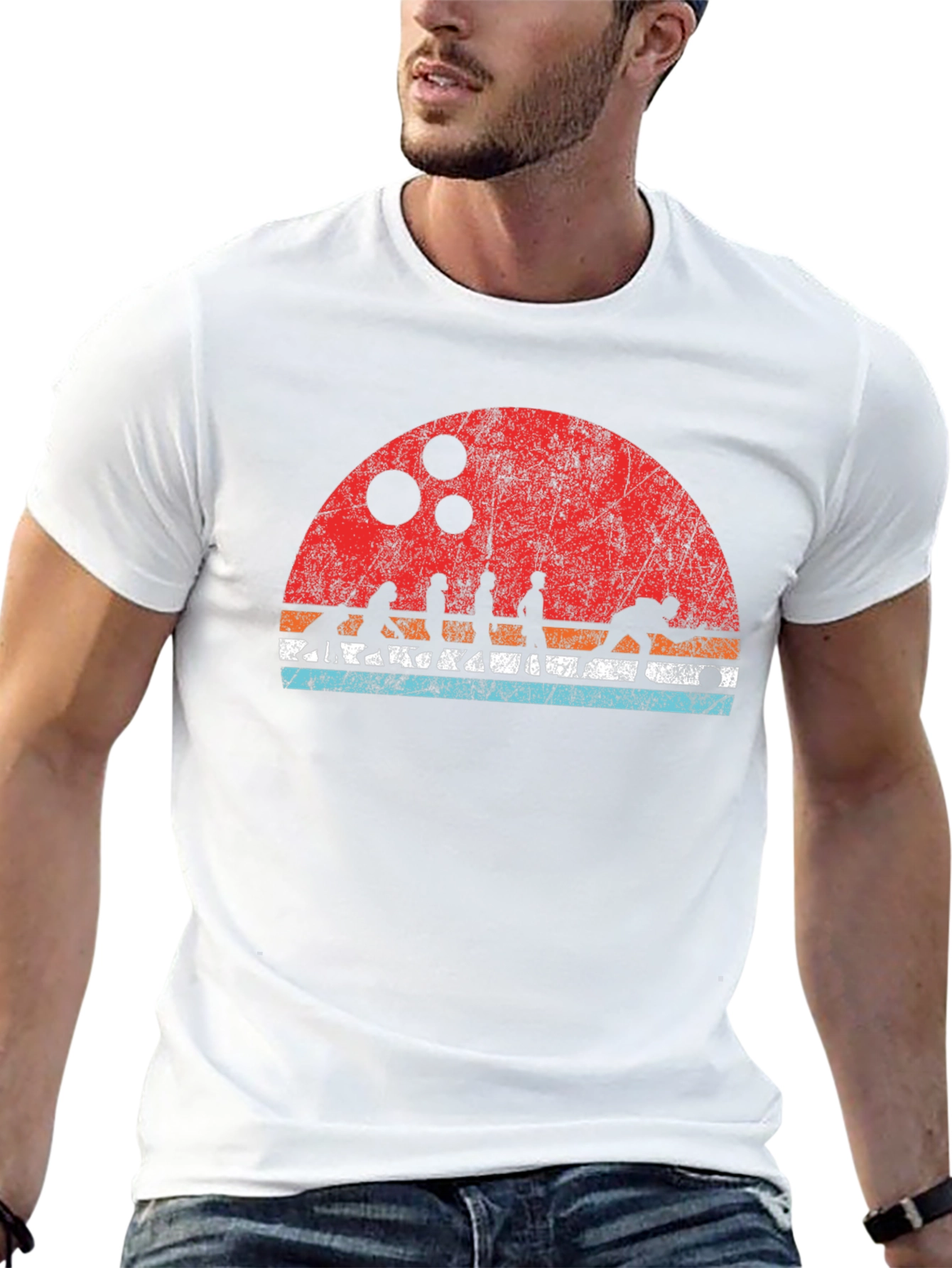 Retro Bowling Evolution Graphic T-Shirt