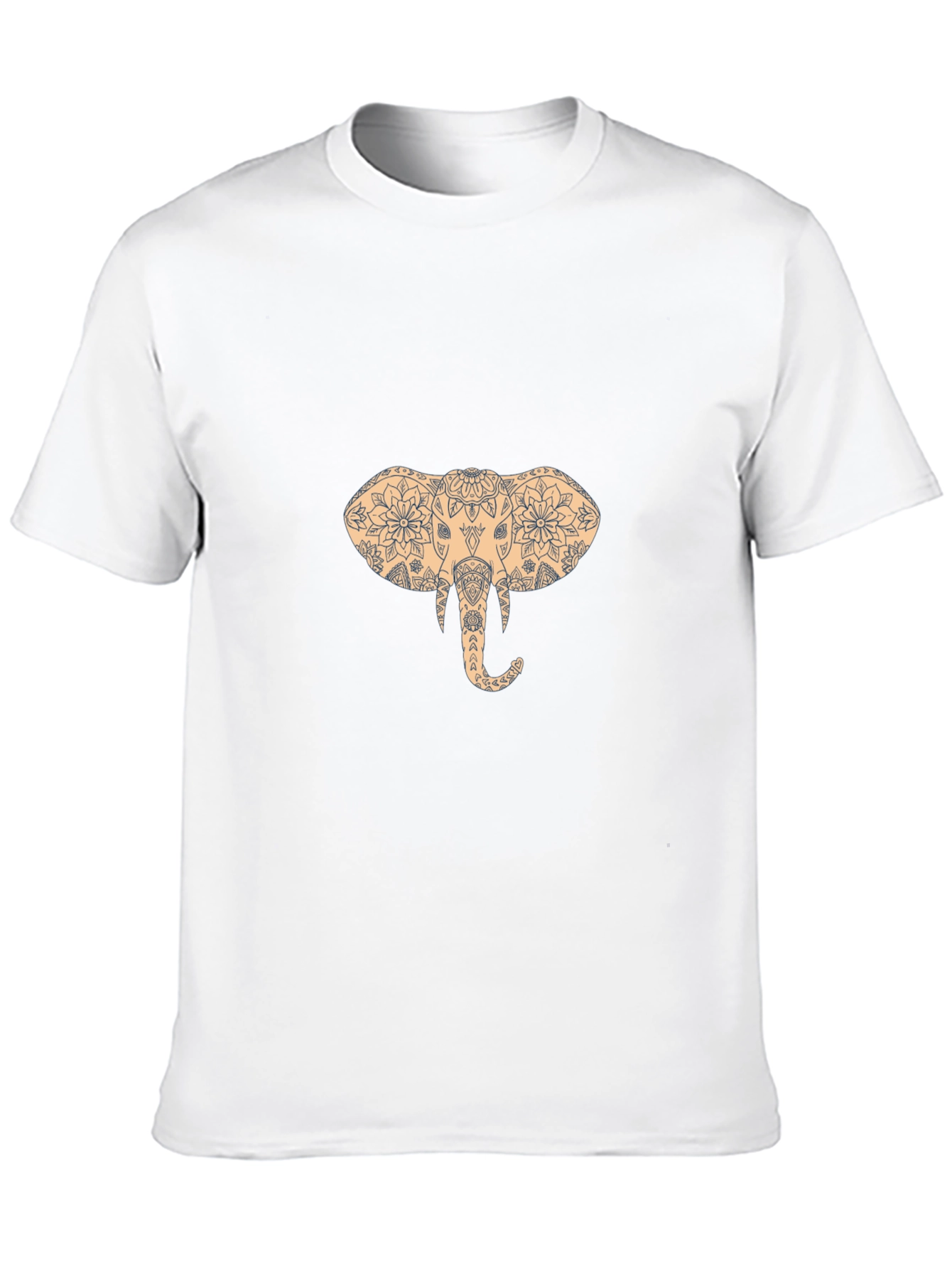 Elephant Mandala Graphic Print T-Shirt