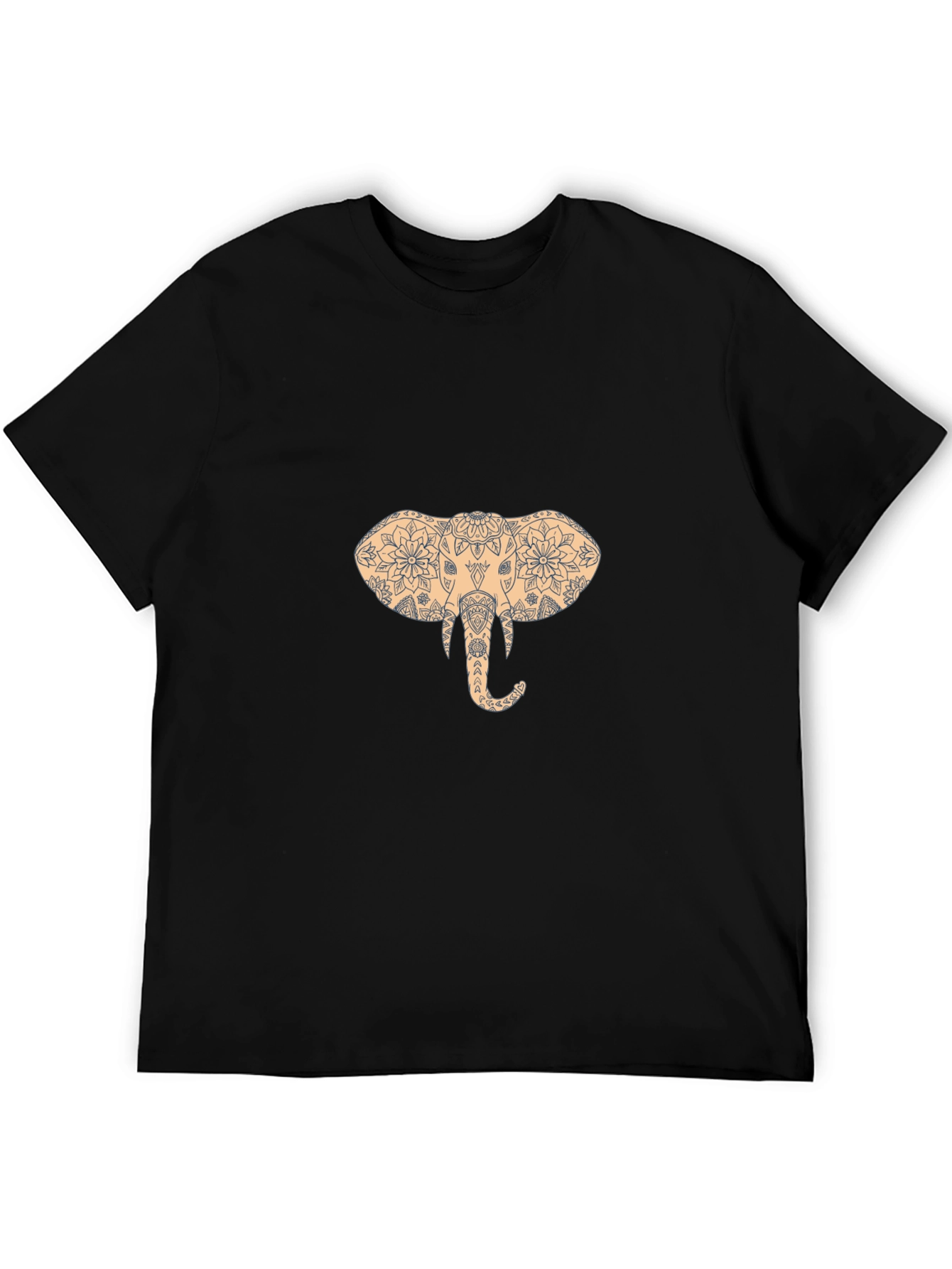Elephant Mandala Graphic Print T-Shirt