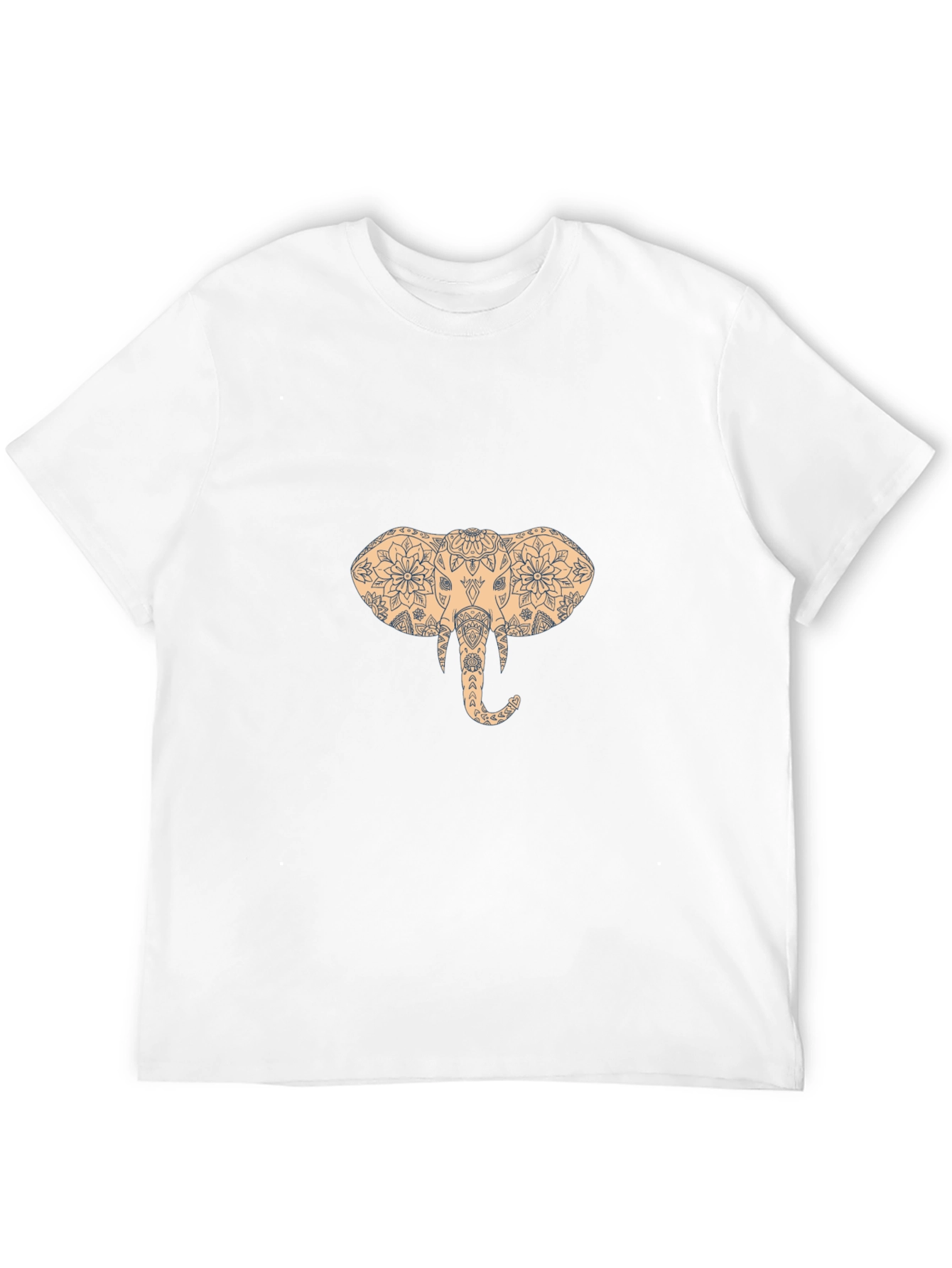 Elephant Mandala Graphic Print T-Shirt