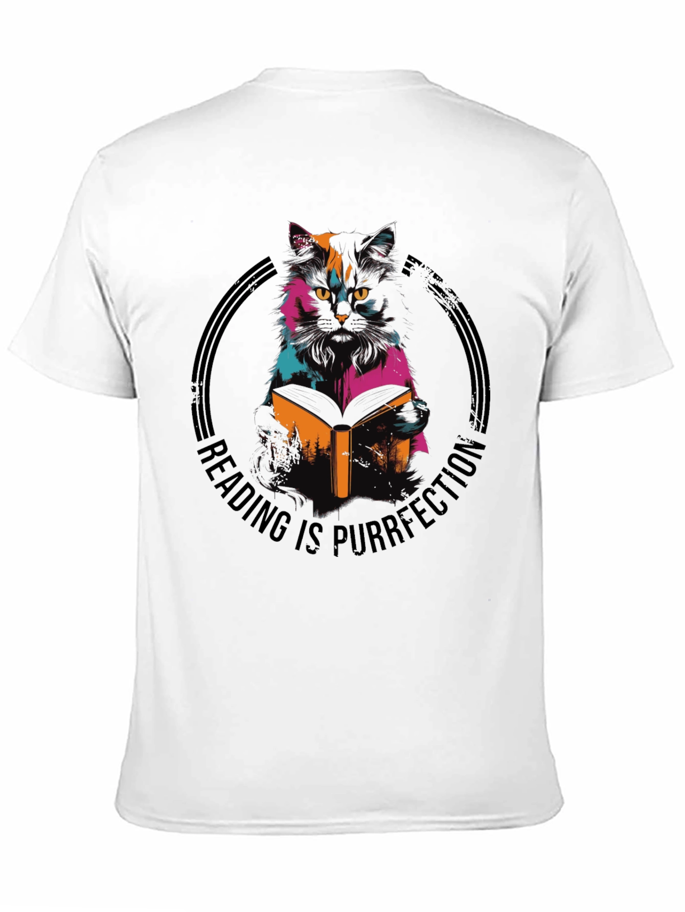 Reading Cat T-Shirt - Purrfection Tee