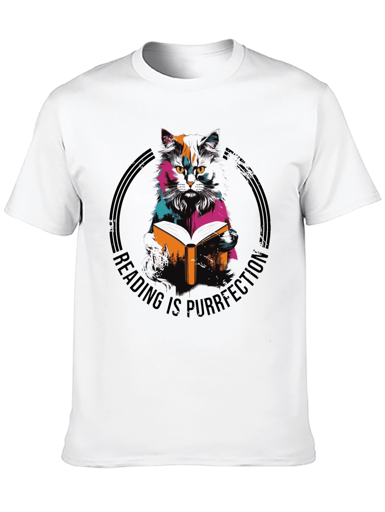 Reading Cat T-Shirt - Purrfection Tee