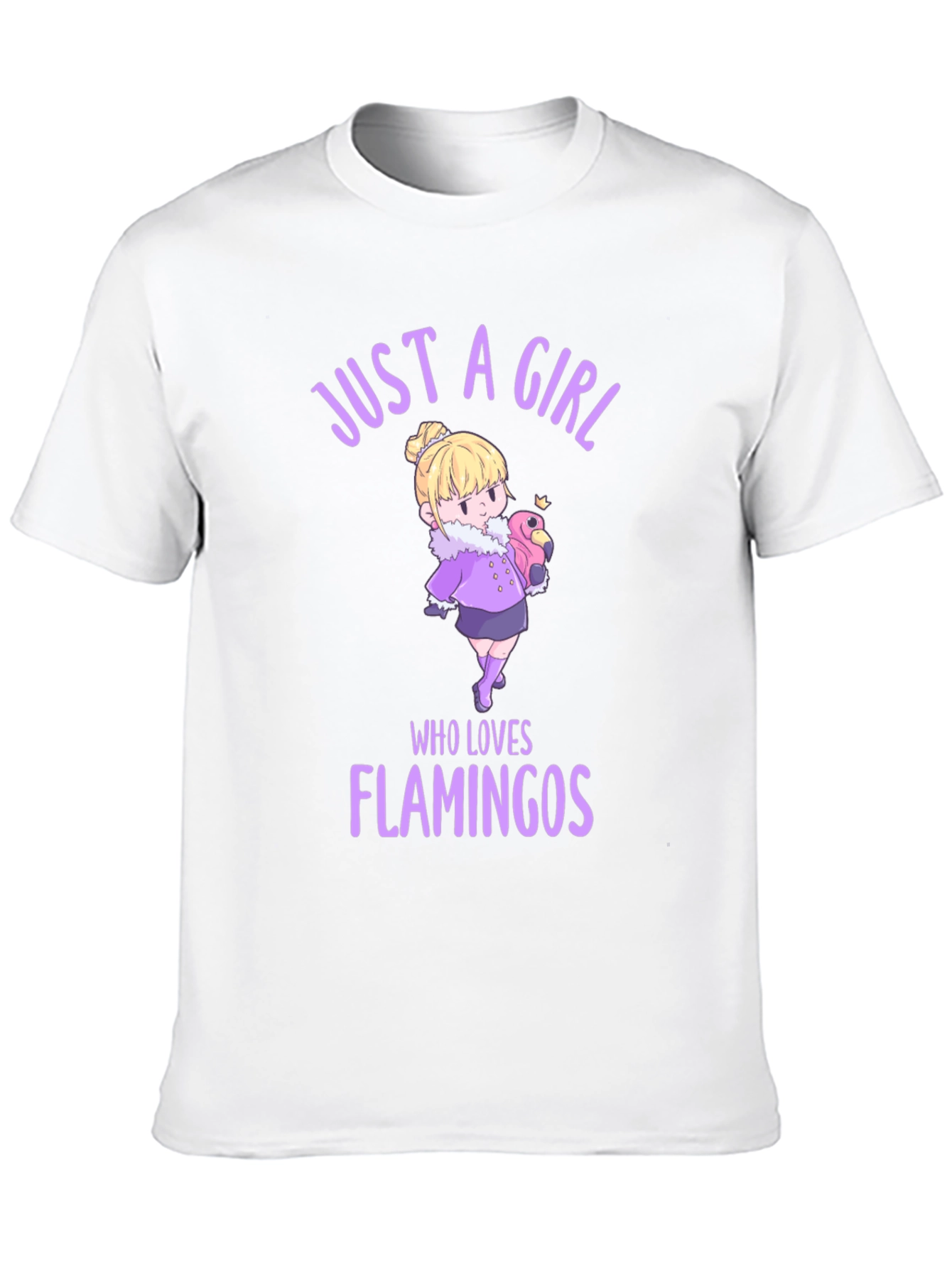 Girl Who Loves Flamingos Graphic T-Shirt