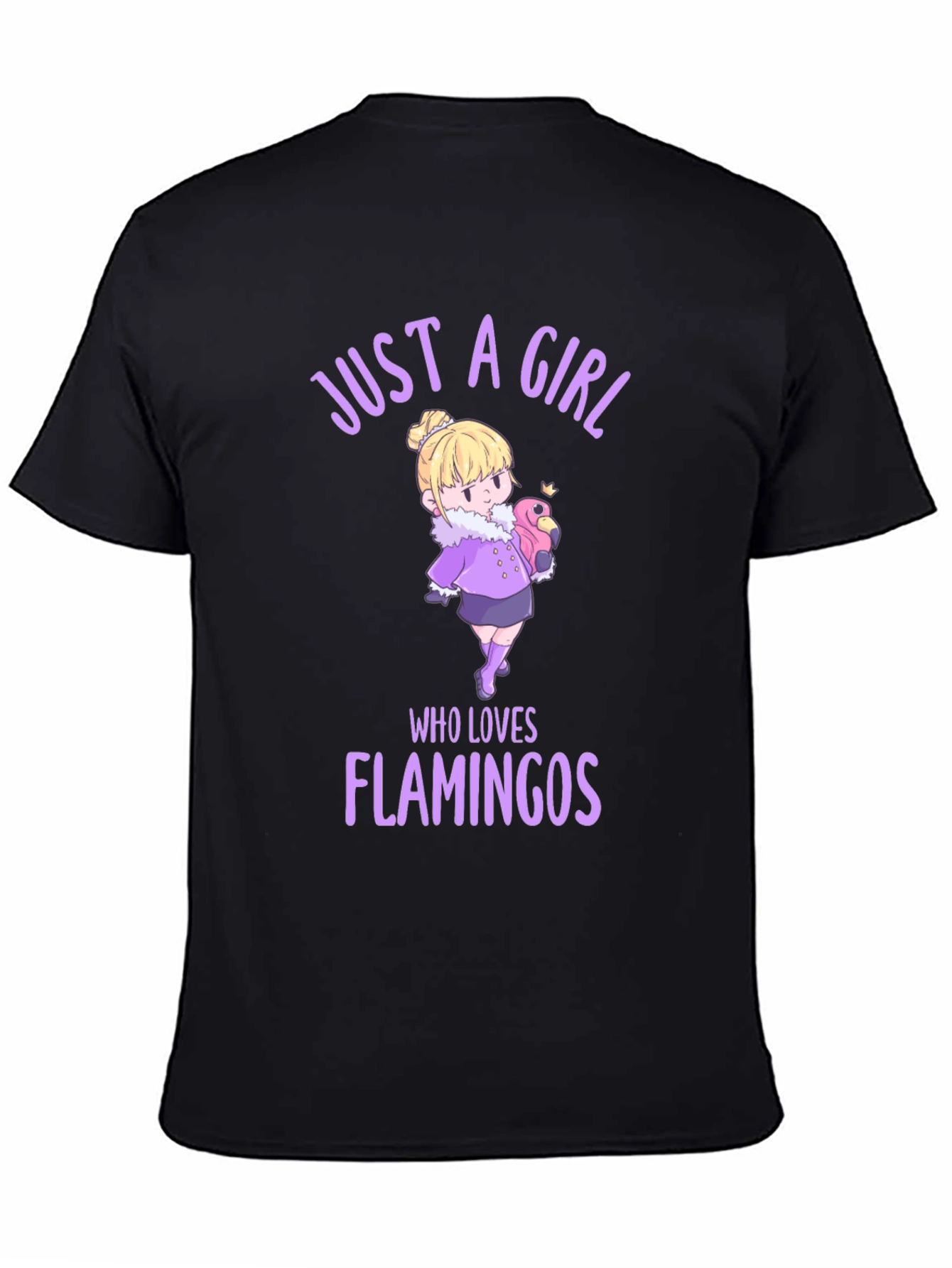 Girl Who Loves Flamingos Graphic T-Shirt