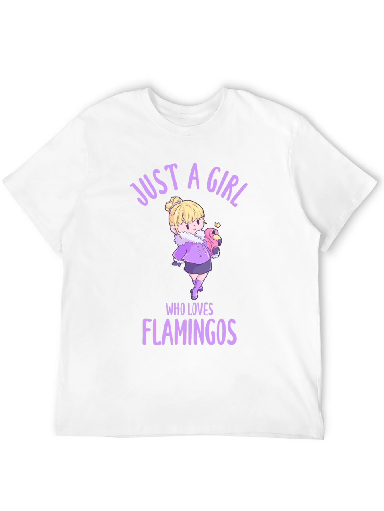 Girl Who Loves Flamingos Graphic T-Shirt