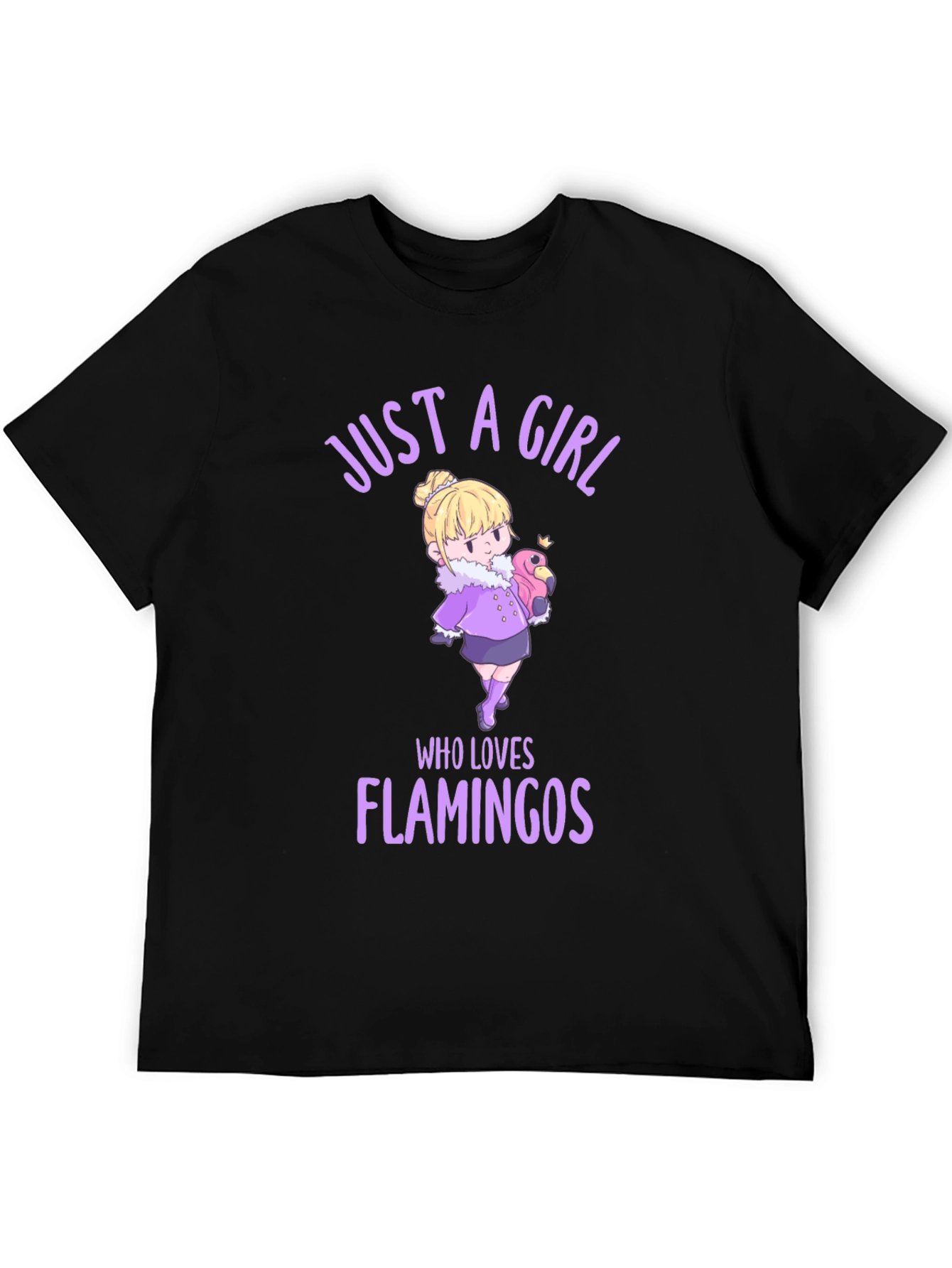 Girl Who Loves Flamingos Graphic T-Shirt