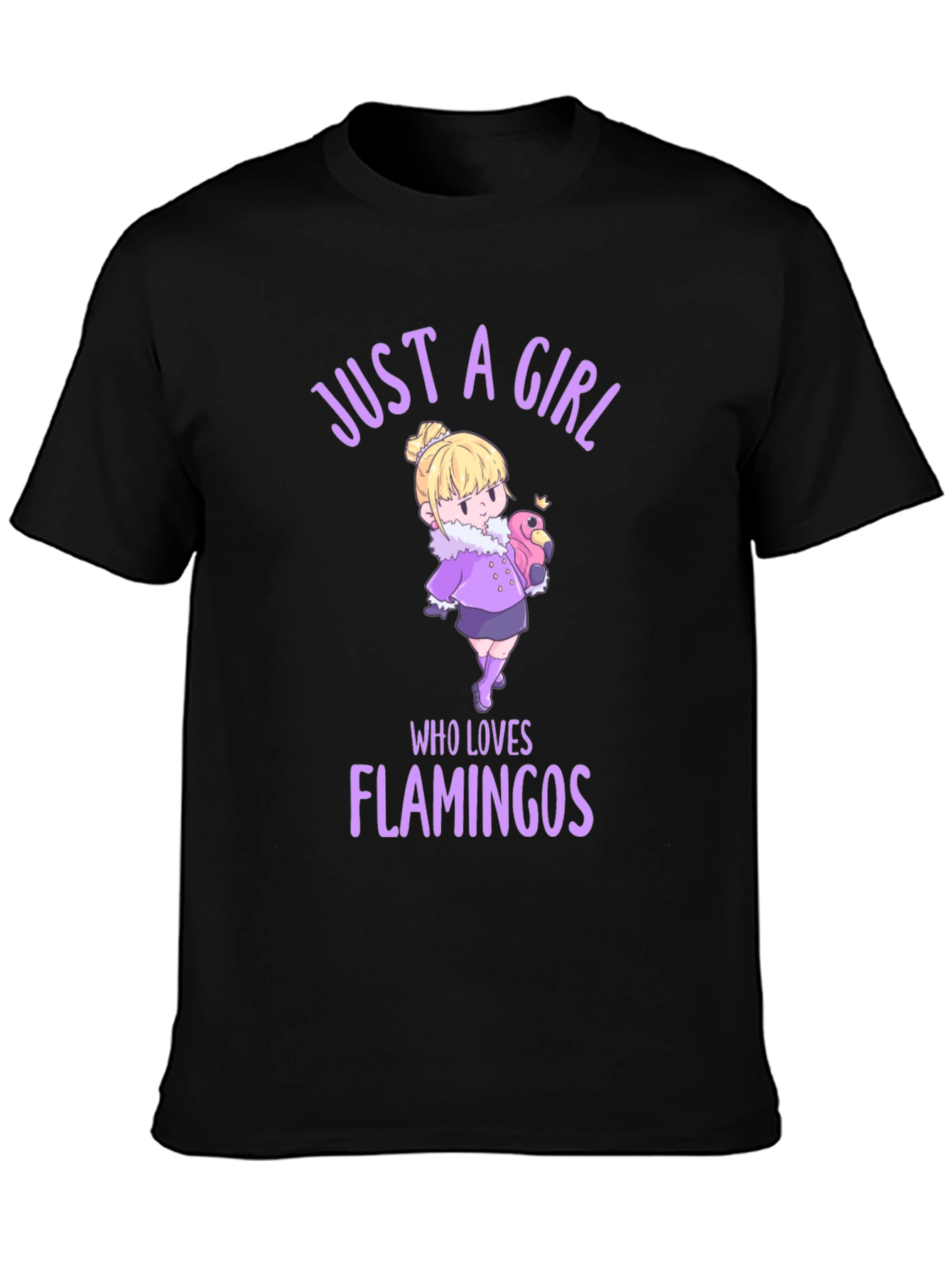 Girl Who Loves Flamingos Graphic T-Shirt