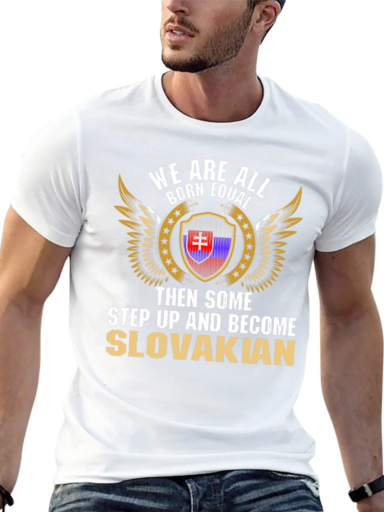 Slovakian Pride Tee - Born Equal Then Some!