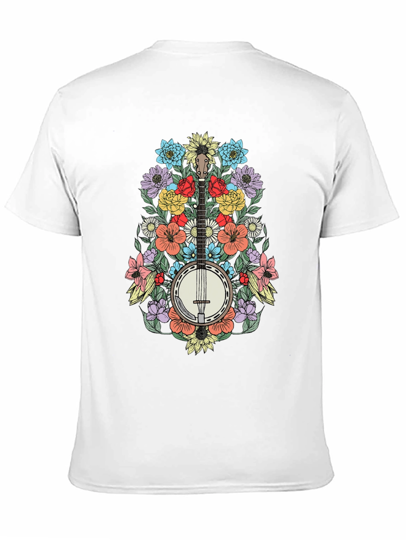 Banjo & Flowers Graphic Tee - Black T-Shirt