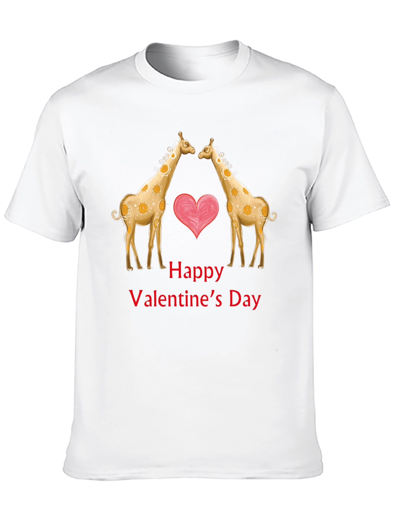 Valentines Day Giraffe Love T-Shirt