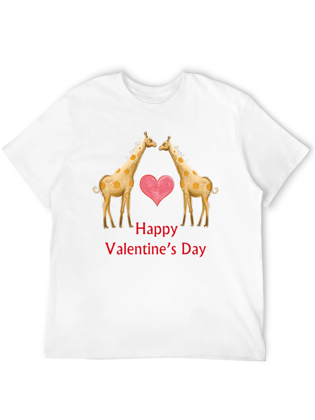 Valentines Day Giraffe Love T-Shirt
