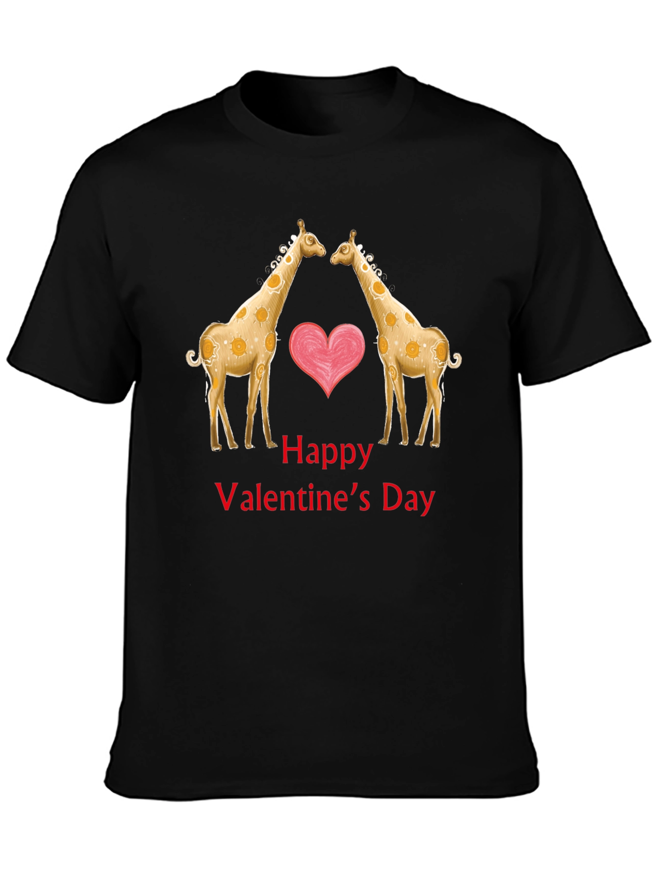Valentines Day Giraffe Love T-Shirt