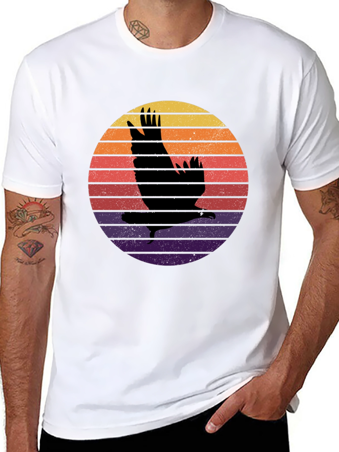 Eagle Sunset Graphic T-Shirt