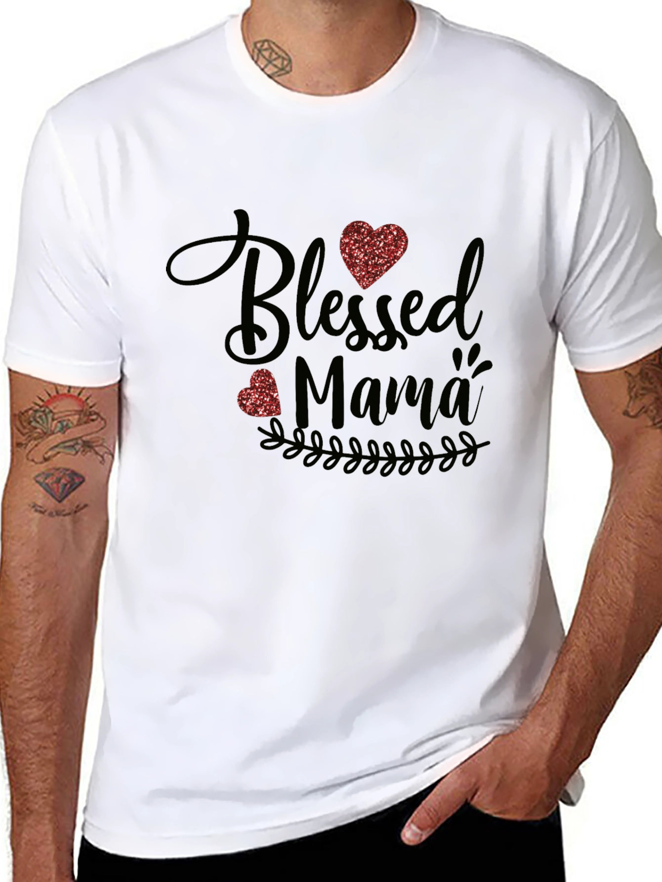Blessed Mama Graphic Tee - Trendy Mom Shirt