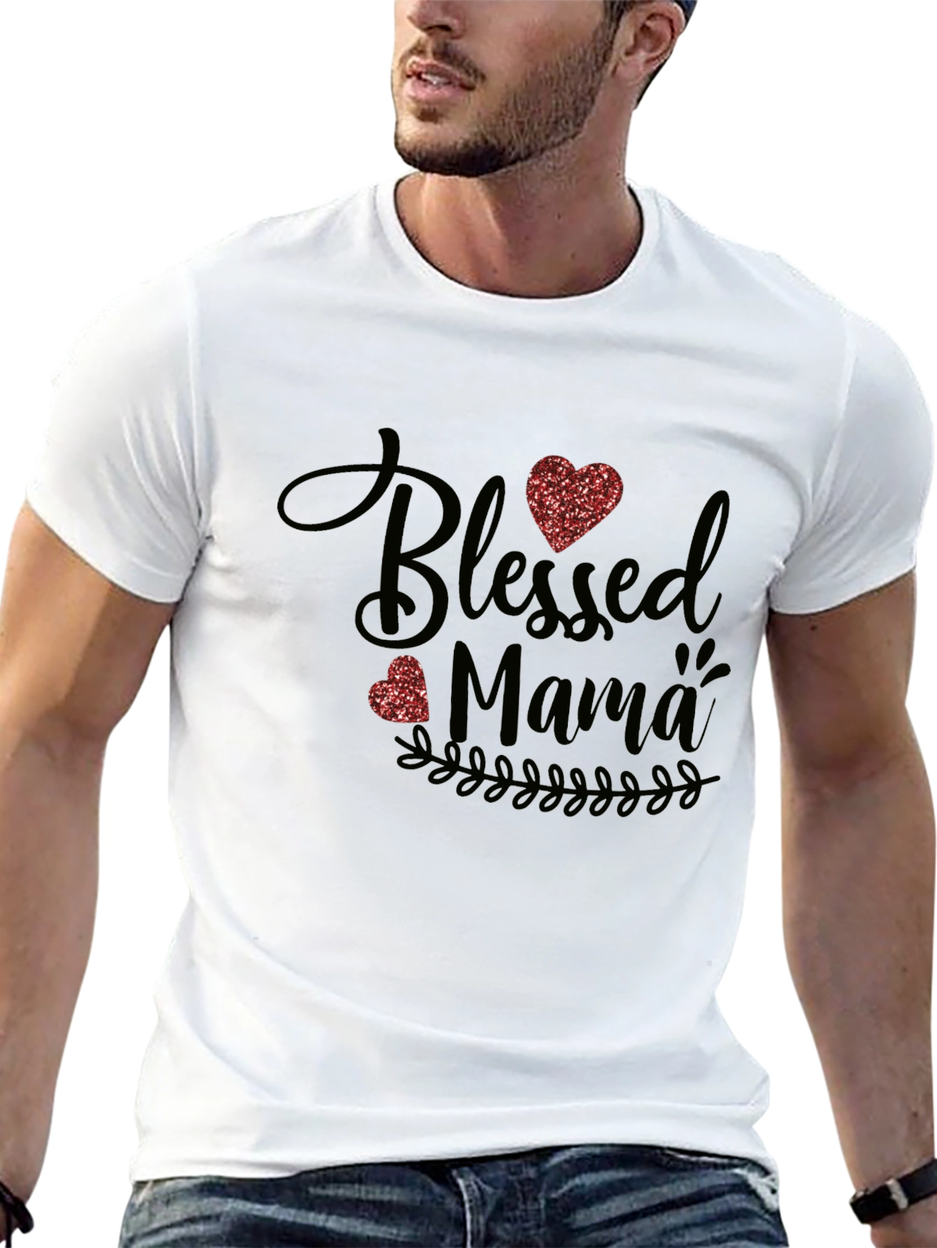 Blessed Mama Graphic Tee - Trendy Mom Shirt