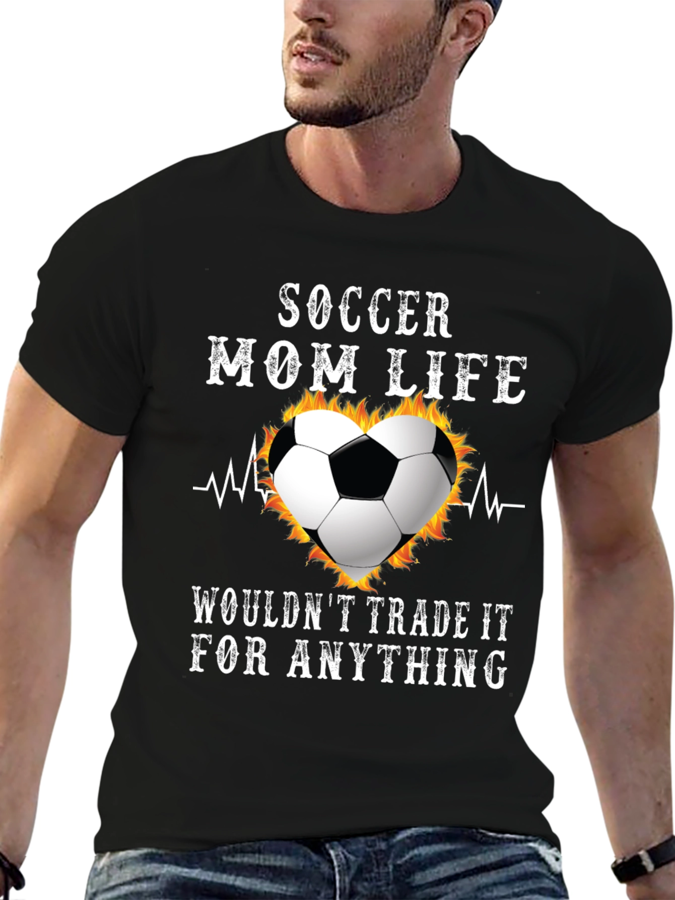 Soccer Mom Life T-Shirt - Heartbeat Ball Tee