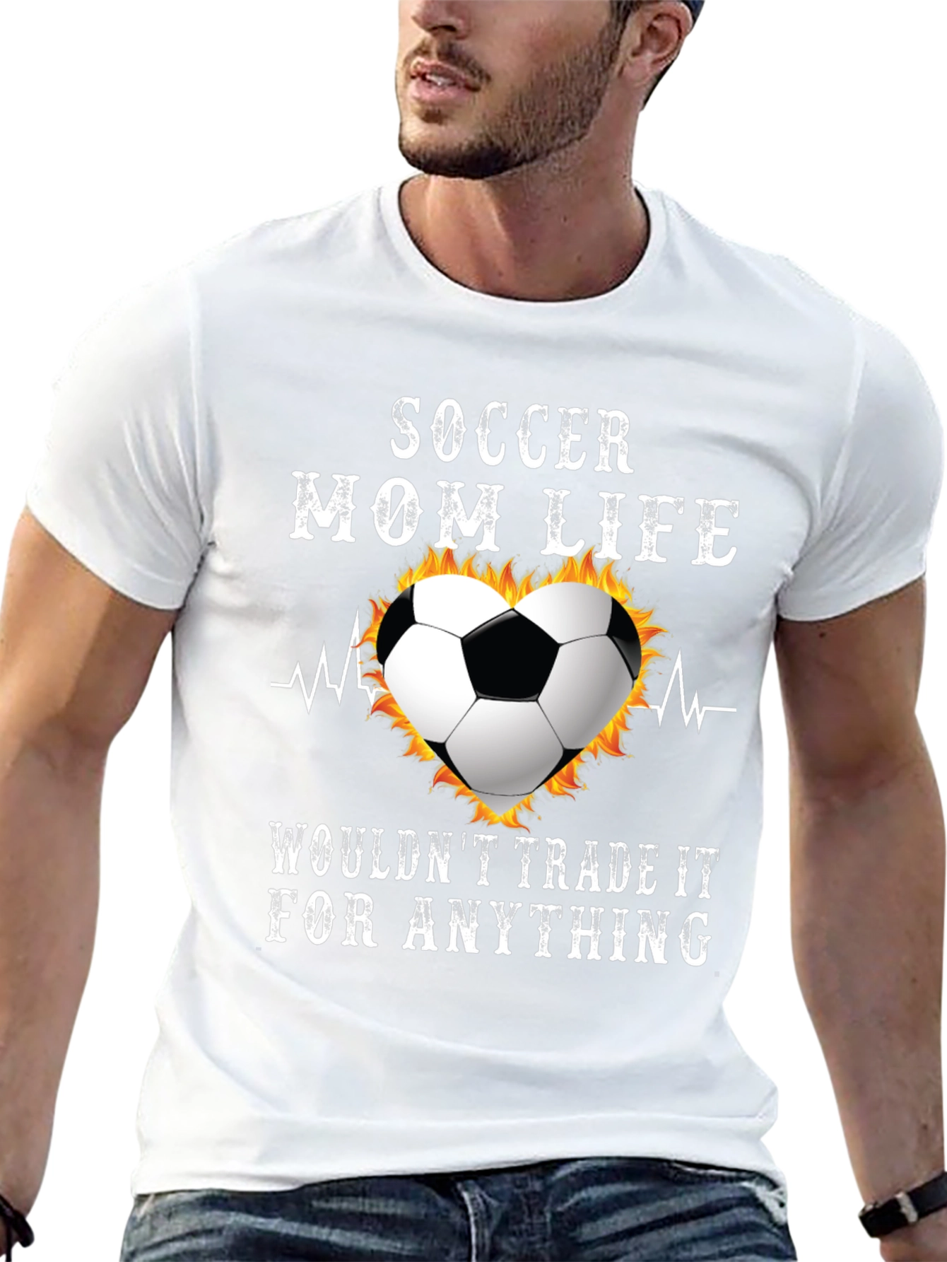 Soccer Mom Life T-Shirt - Heartbeat Ball Tee