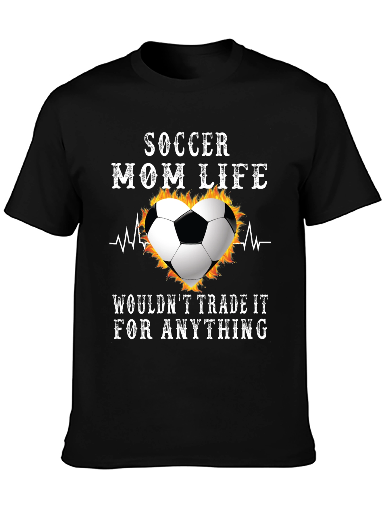 Soccer Mom Life T-Shirt - Heartbeat Ball Tee