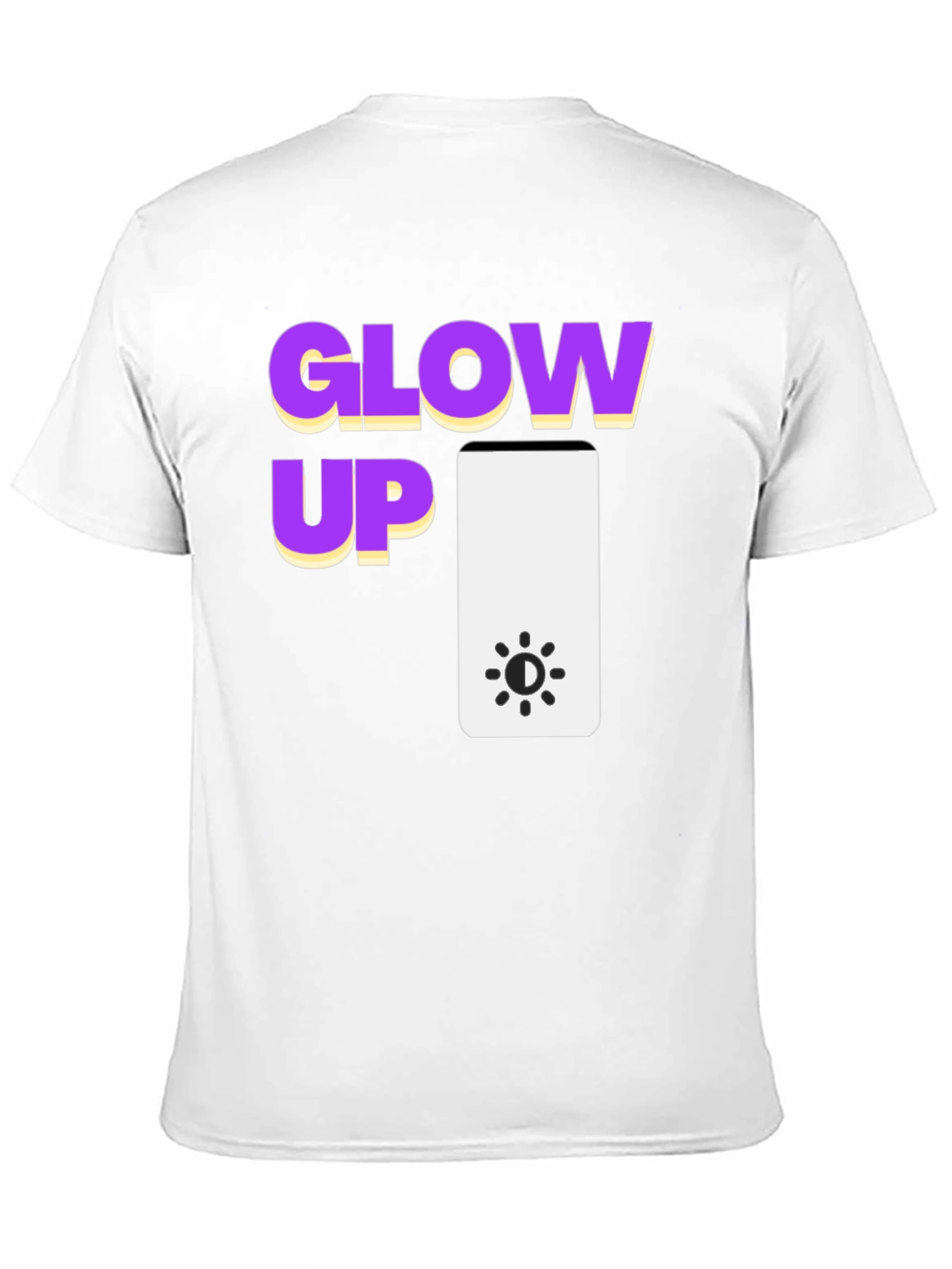 Glow Up Graphic Tee - Black Cotton T-Shirt