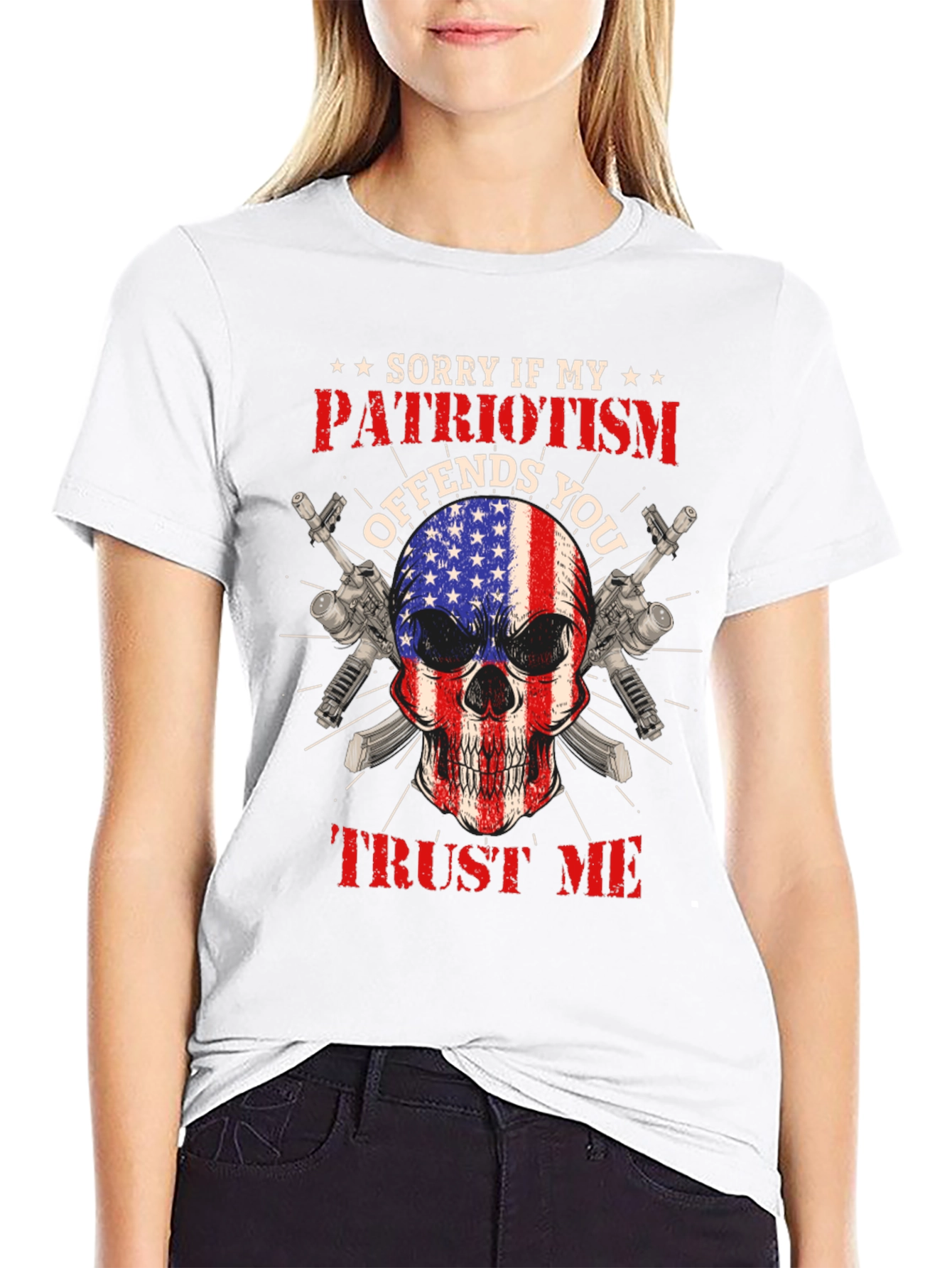 Patriotic Skull T-Shirt: Offends You? Trust Me