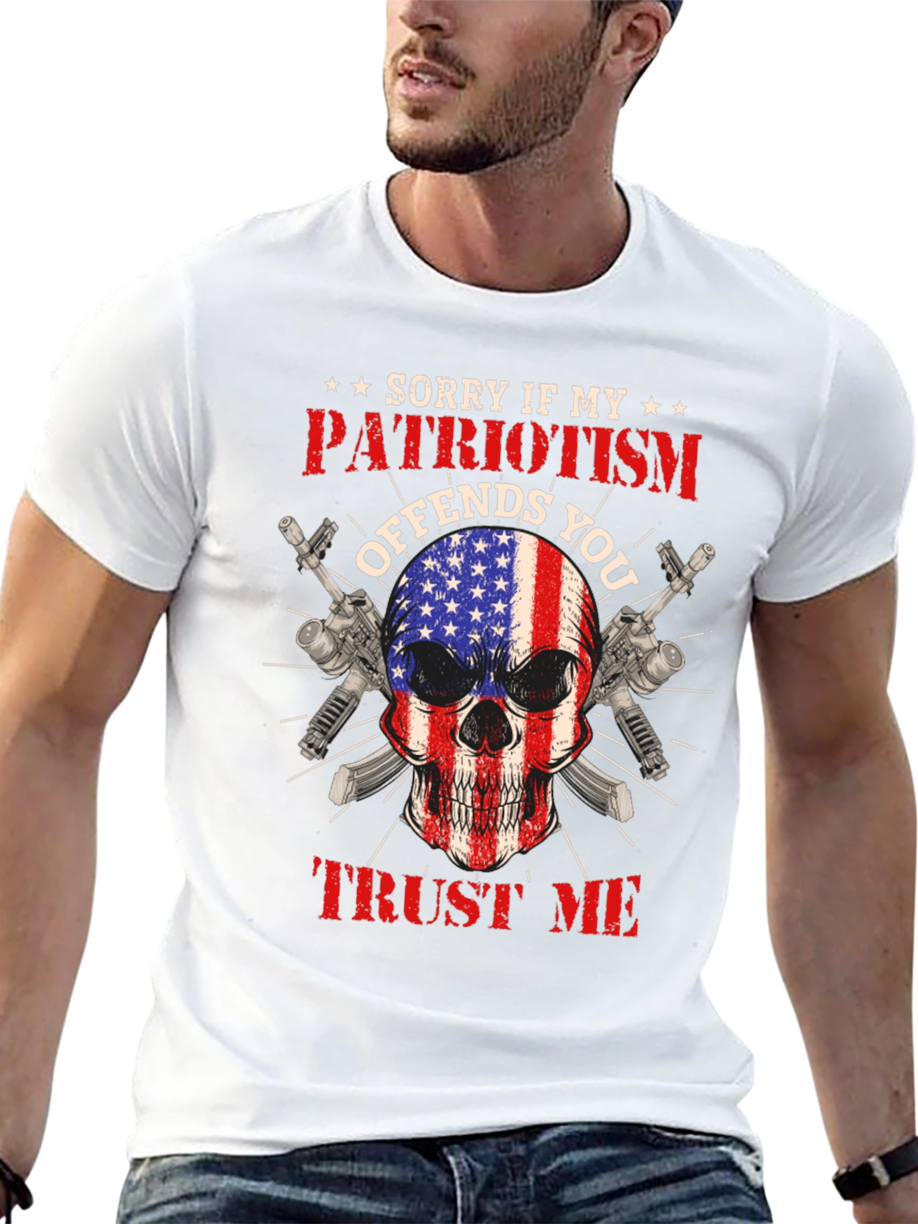 Patriotic Skull T-Shirt: Offends You? Trust Me