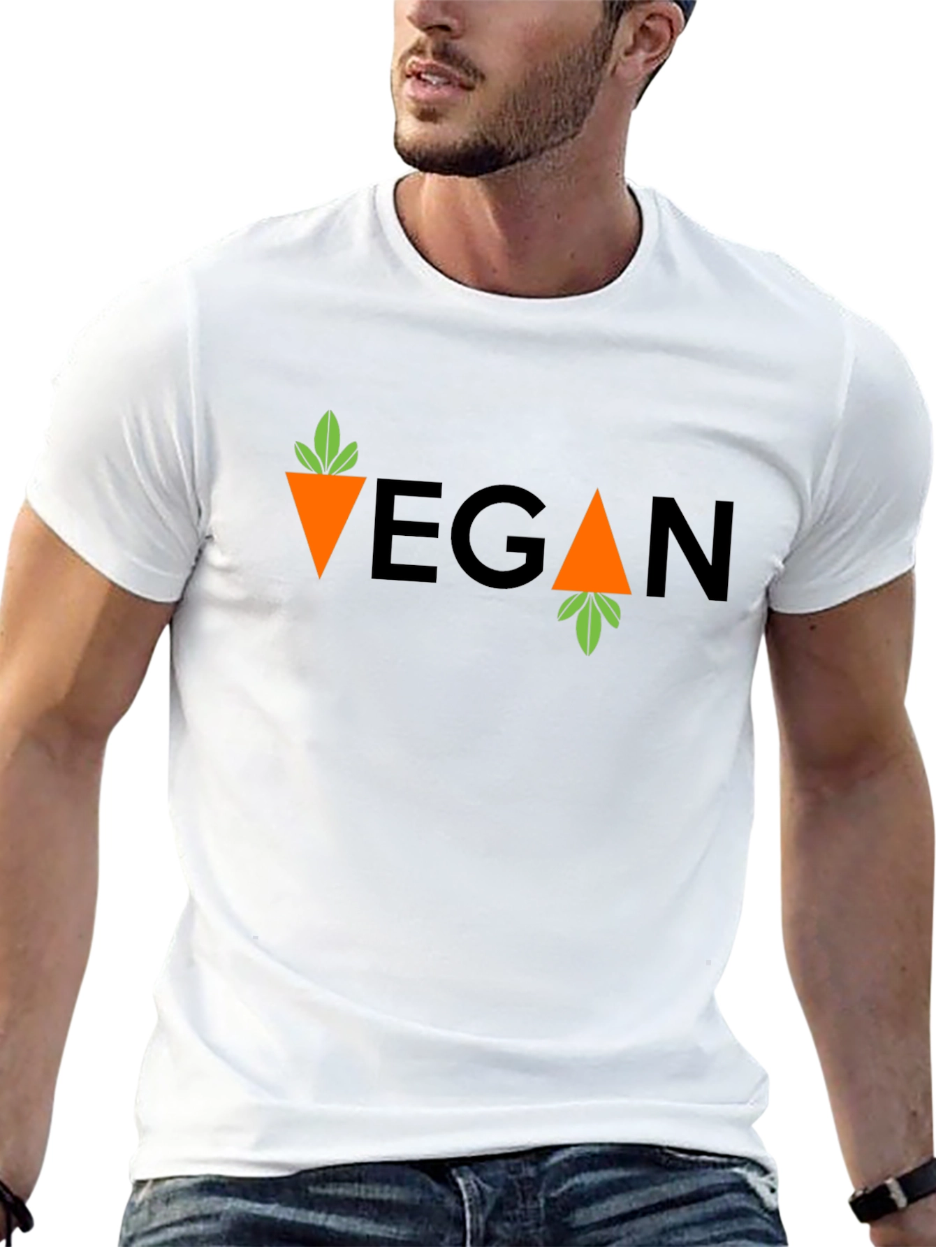Vegan Carrot T-Shirt - Unisex Black Tee