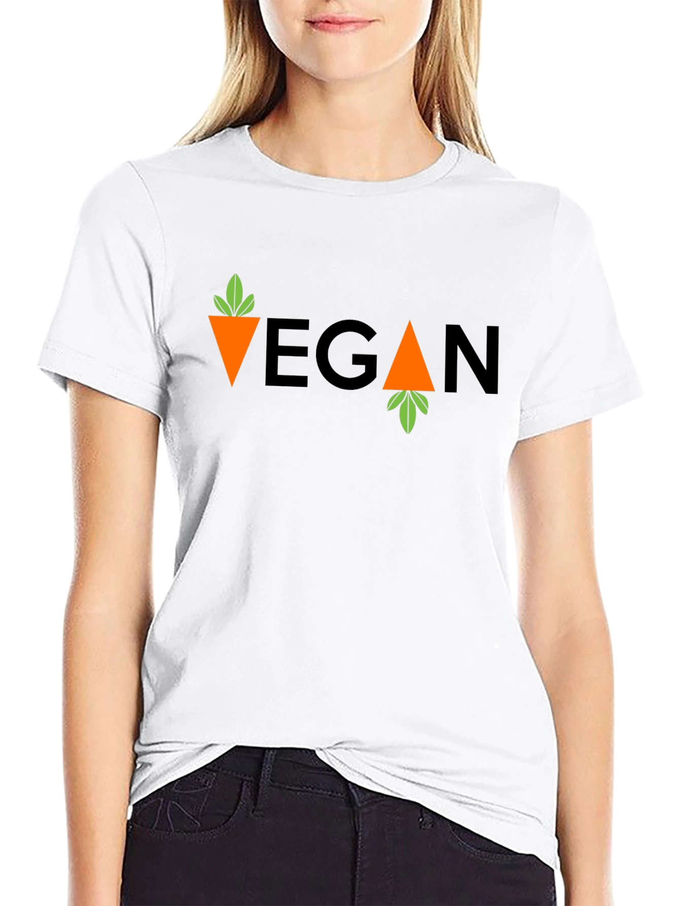 Vegan Carrot T-Shirt - Unisex Black Tee