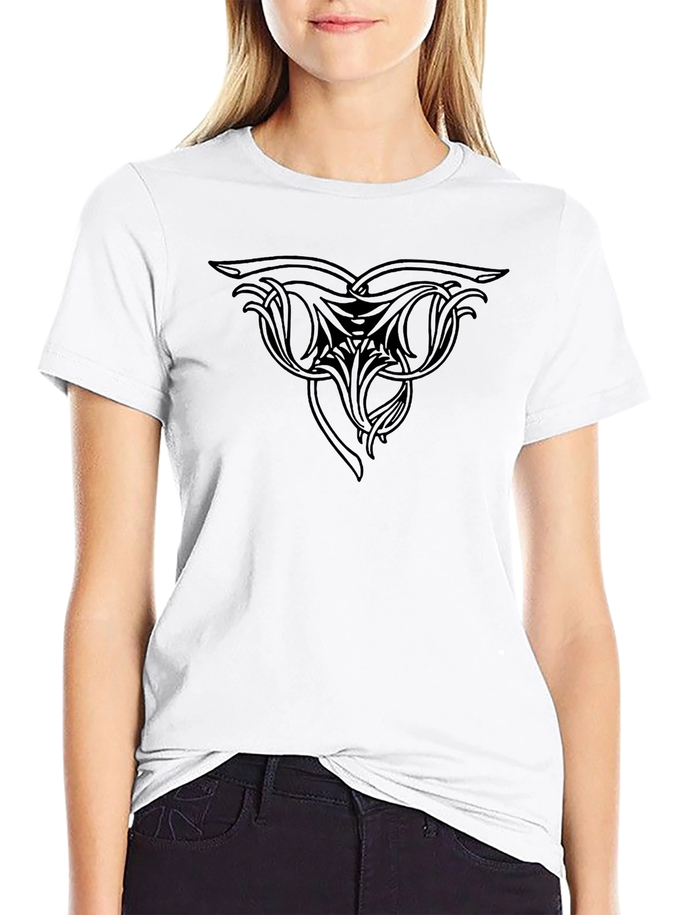 Mens Black T-Shirt - Tribal Design