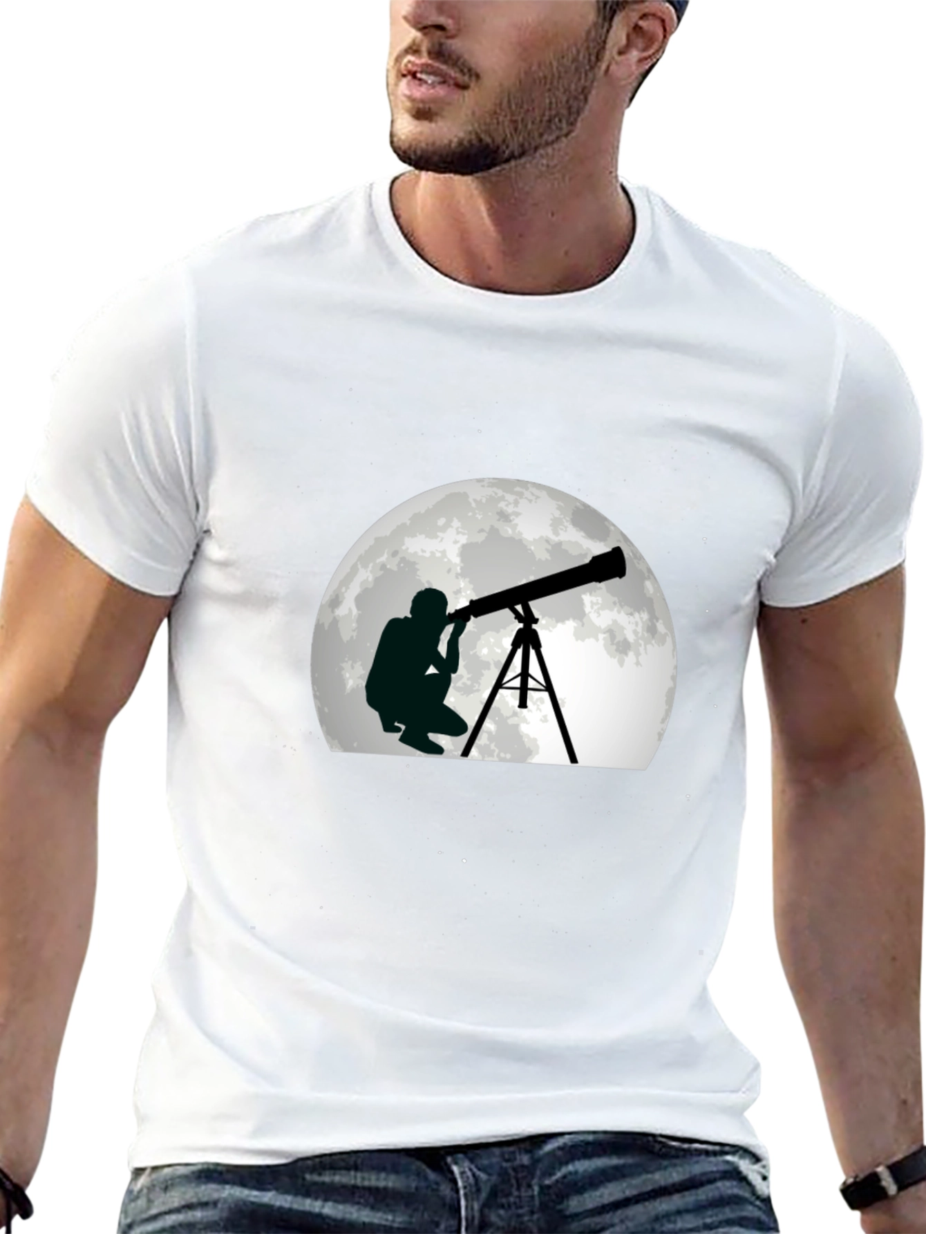 Telescope Stargazer Graphic T-Shirt