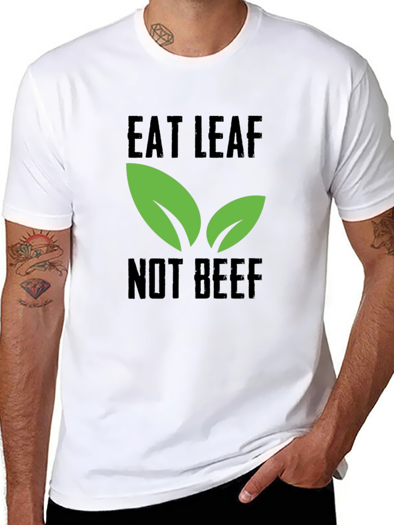 Eat Leaf Not Beef - Vegan T-Shirt