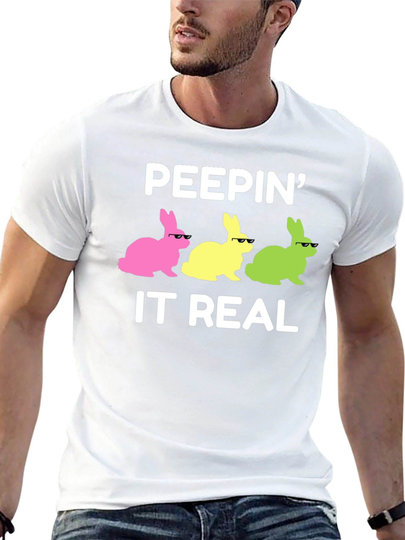 Peepin It Real Easter Bunny T-Shirt