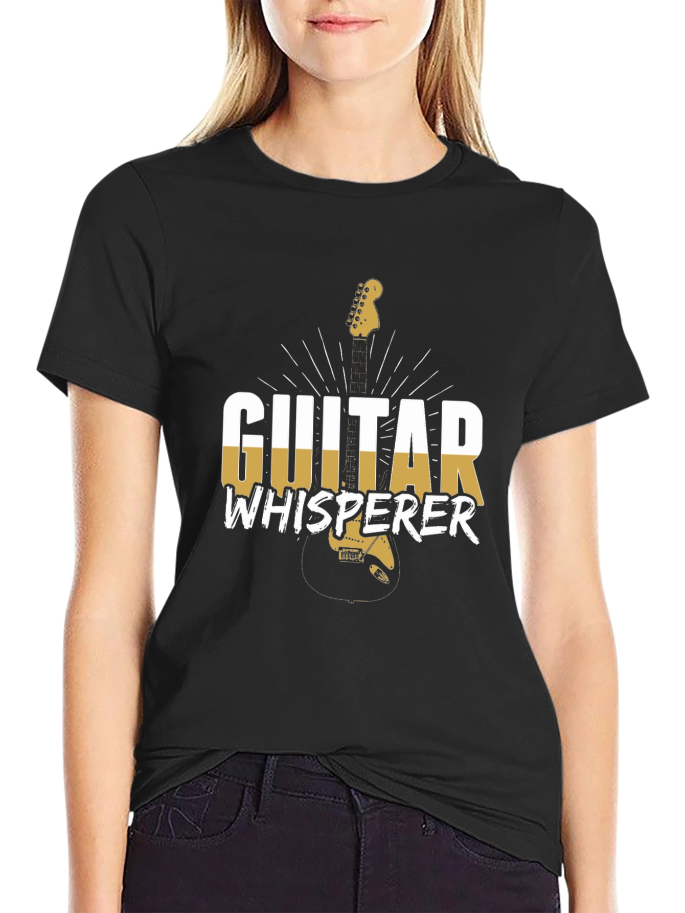 Guitar Whisperer Graphic Tee - Black Cotton T-Shirt