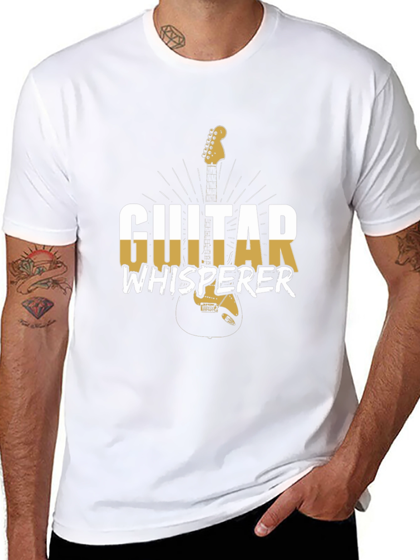 Guitar Whisperer Graphic Tee - Black Cotton T-Shirt