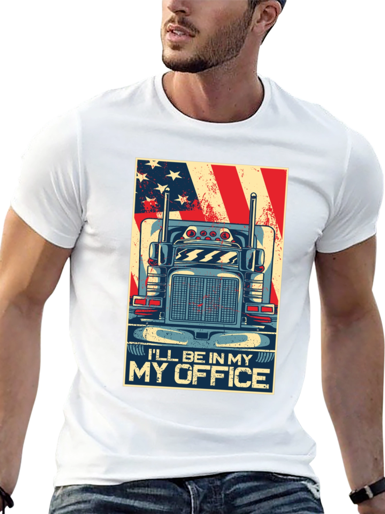 Trucker T-Shirt - Ill Be In My Office