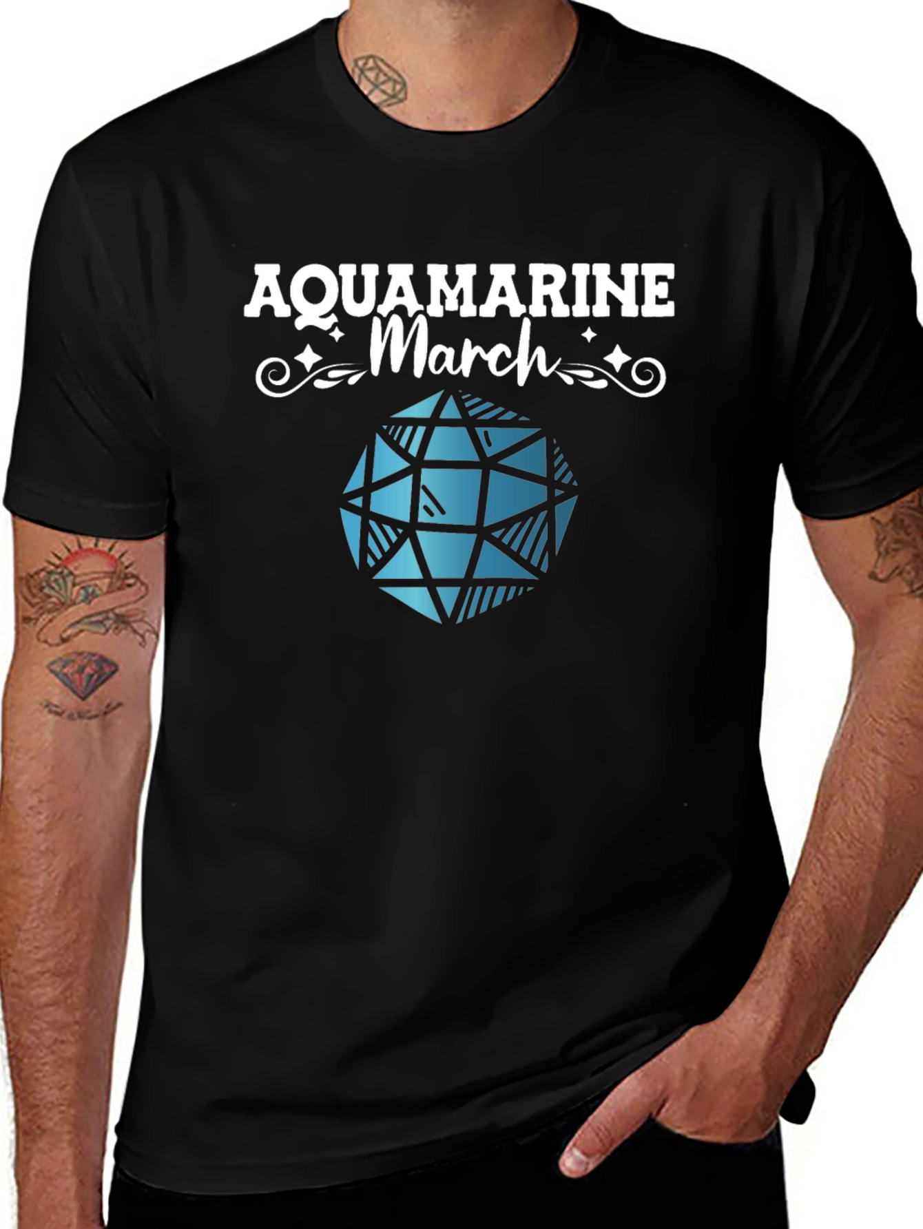 Aquamarine March Gemstone T-Shirt