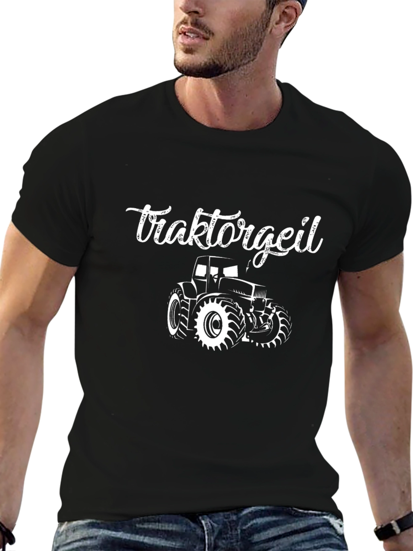 Tractorgeil Graphic Tee - Black Cotton T-Shirt