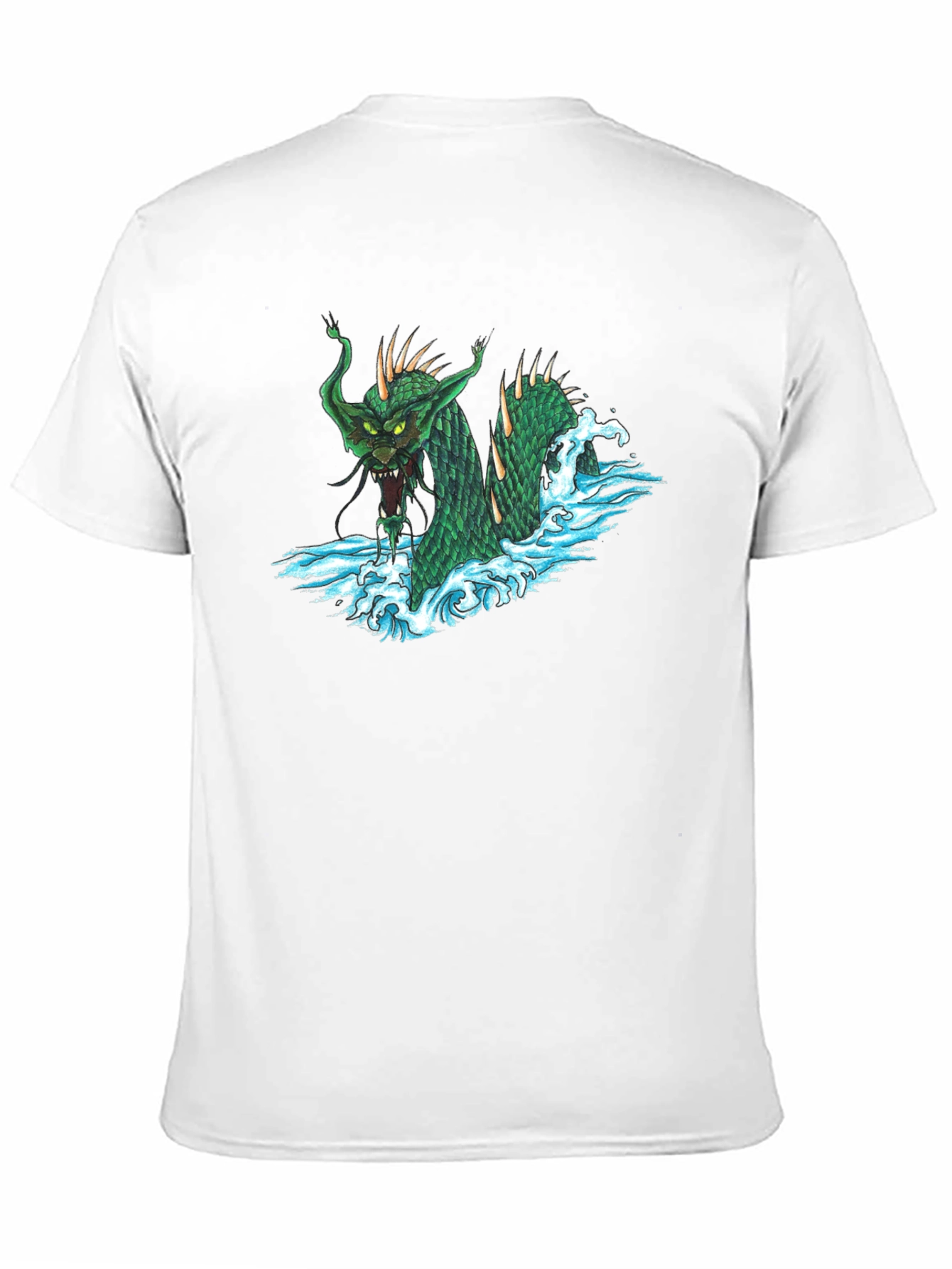 Sea Serpent Graphic Tee - Black Cotton T-Shirt