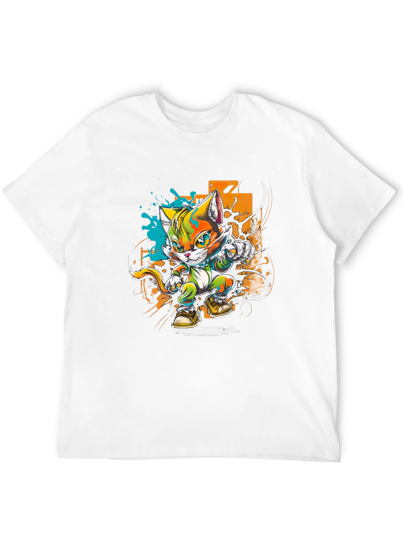 Cool Cat Karate Kid Graphic T-Shirt