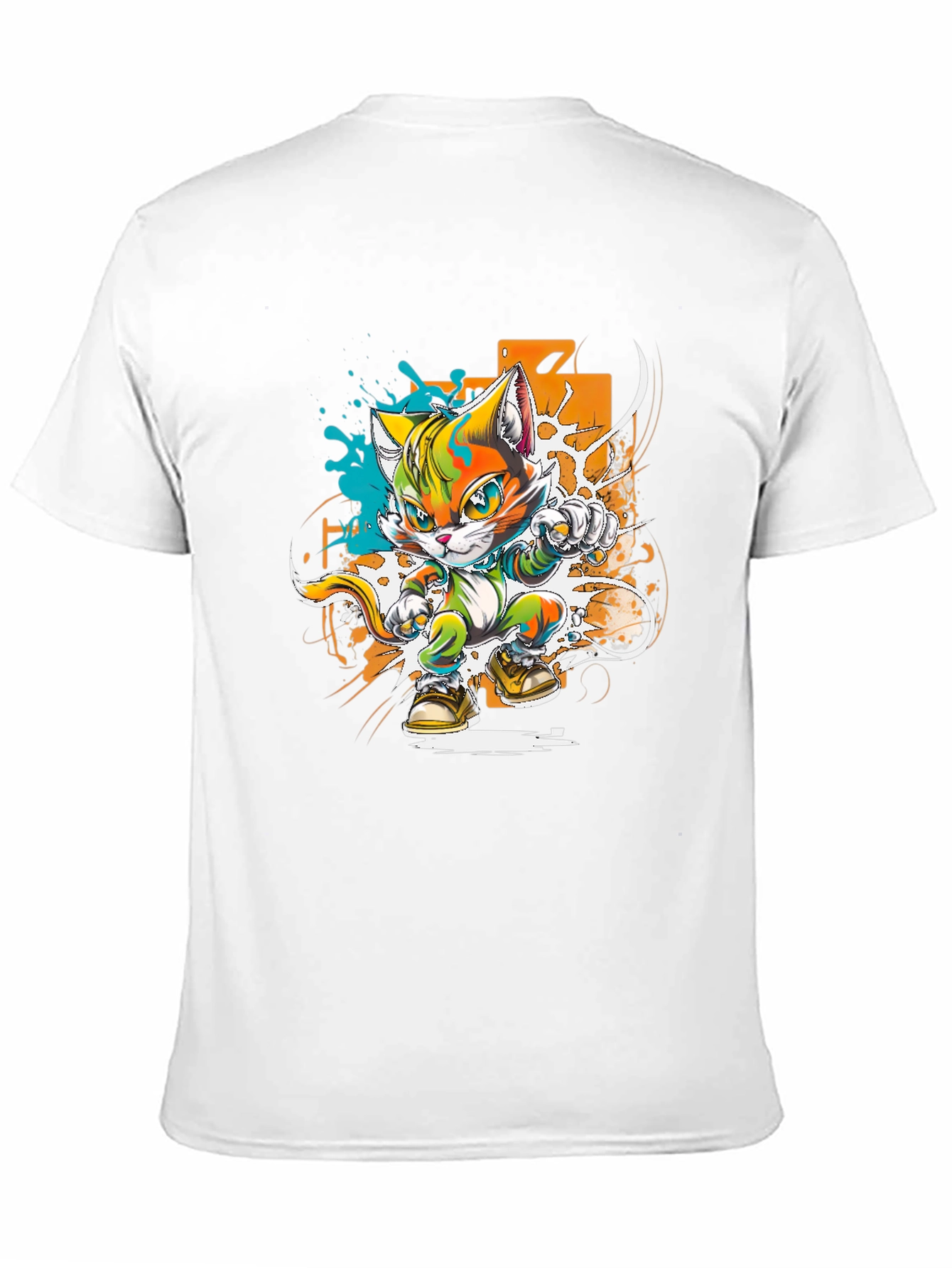 Cool Cat Karate Kid Graphic T-Shirt